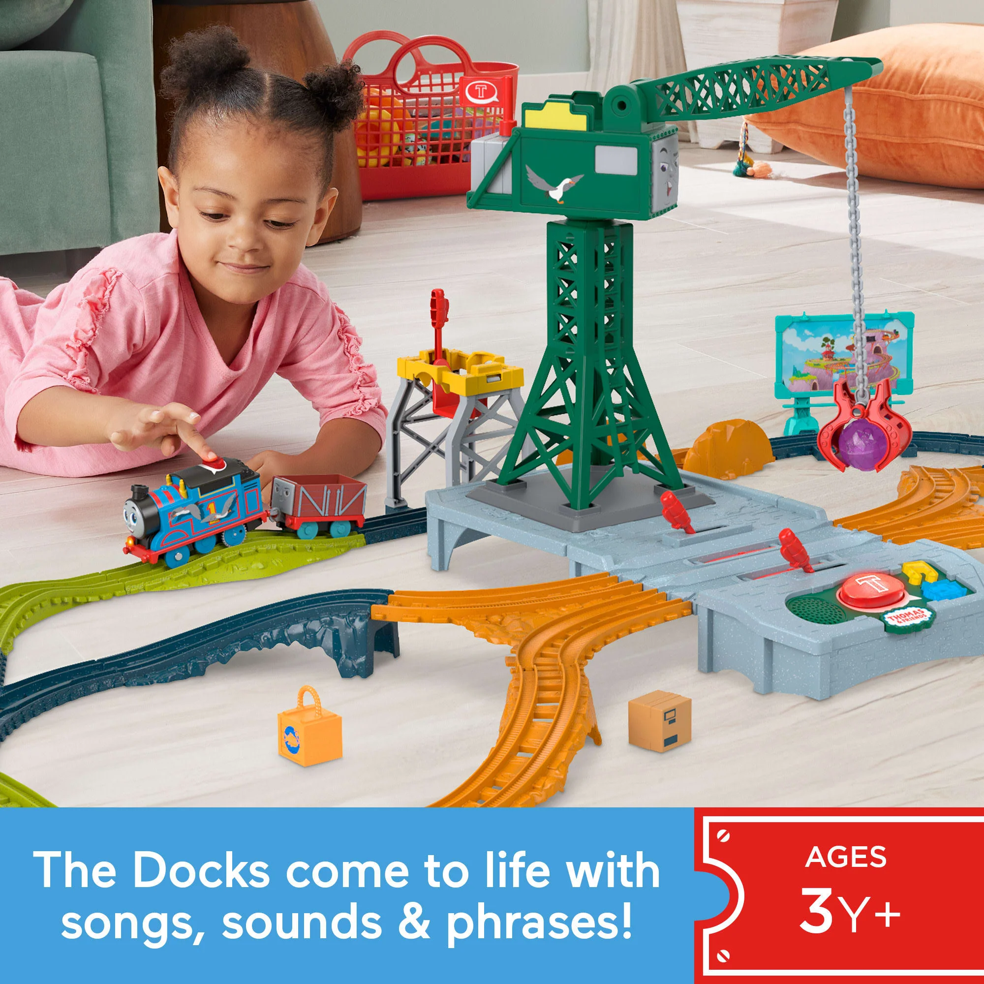Thomas & Friends Talking Cranky Delivery Train Set With Songs Sounds & Phrases For Kids - Image 2