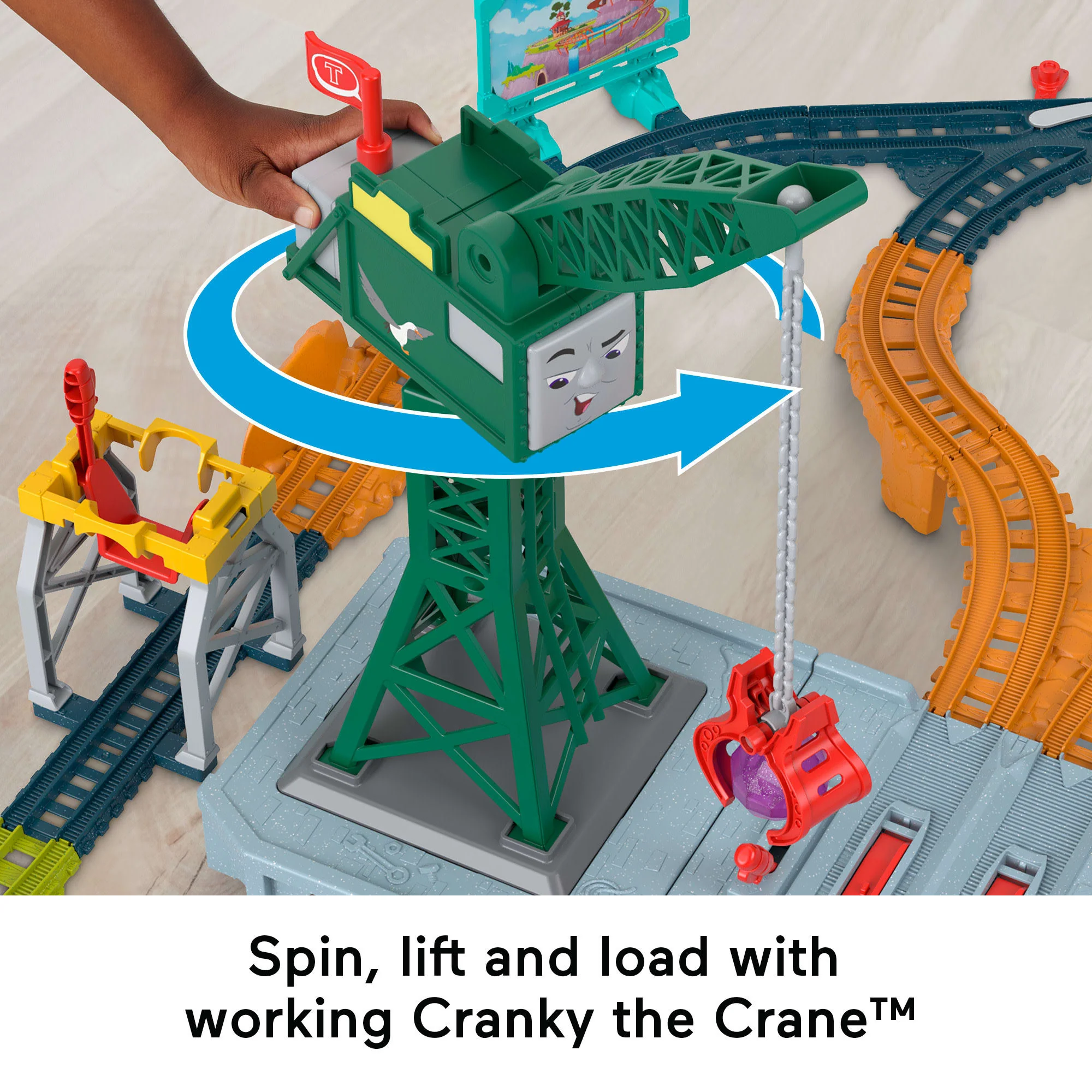 Thomas & Friends Talking Cranky Delivery Train Set With Songs Sounds & Phrases For Kids - Image 4