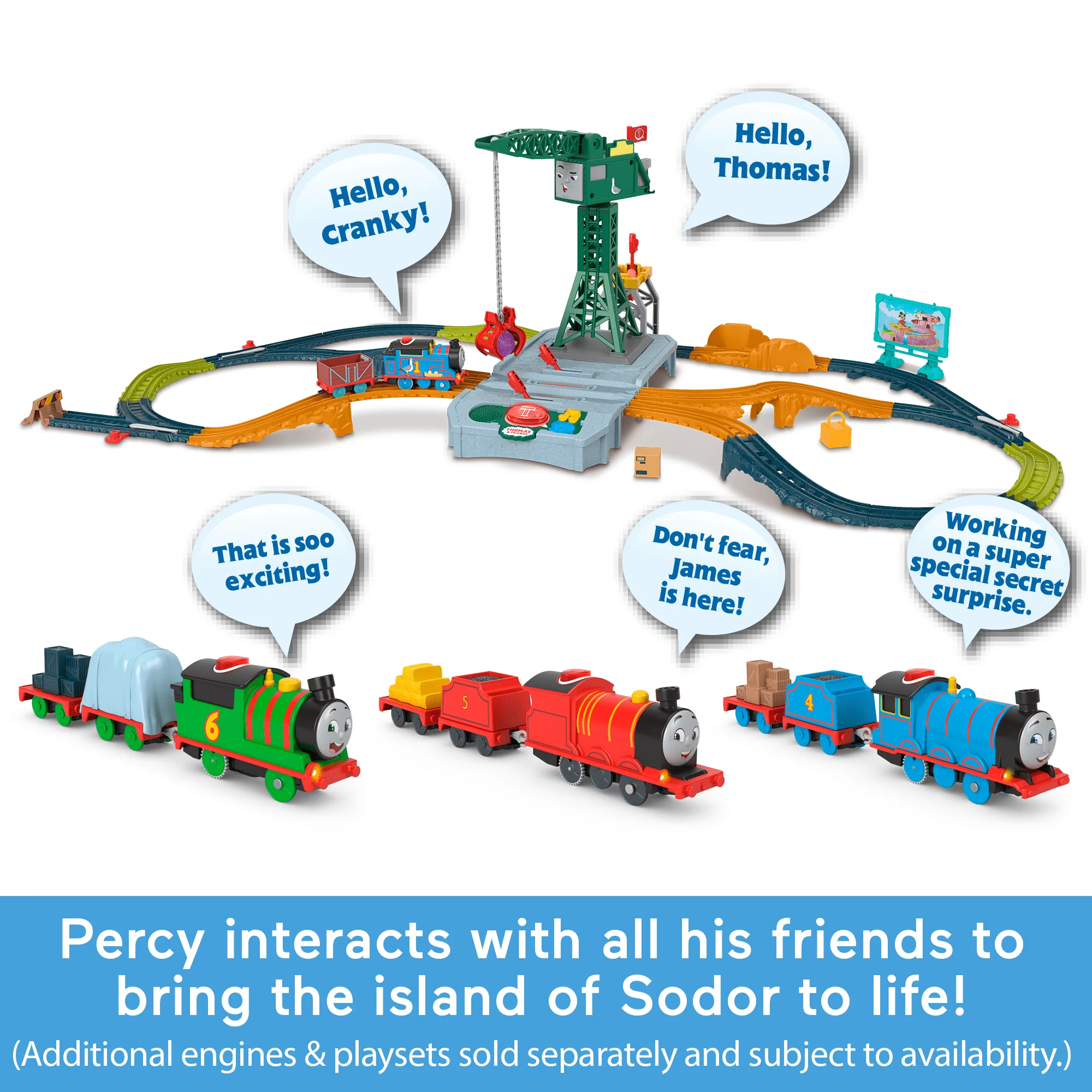 Thomas & Friends Talking Percy Toy Train, Motorized Engine With Phrases & Sounds - Image 4
