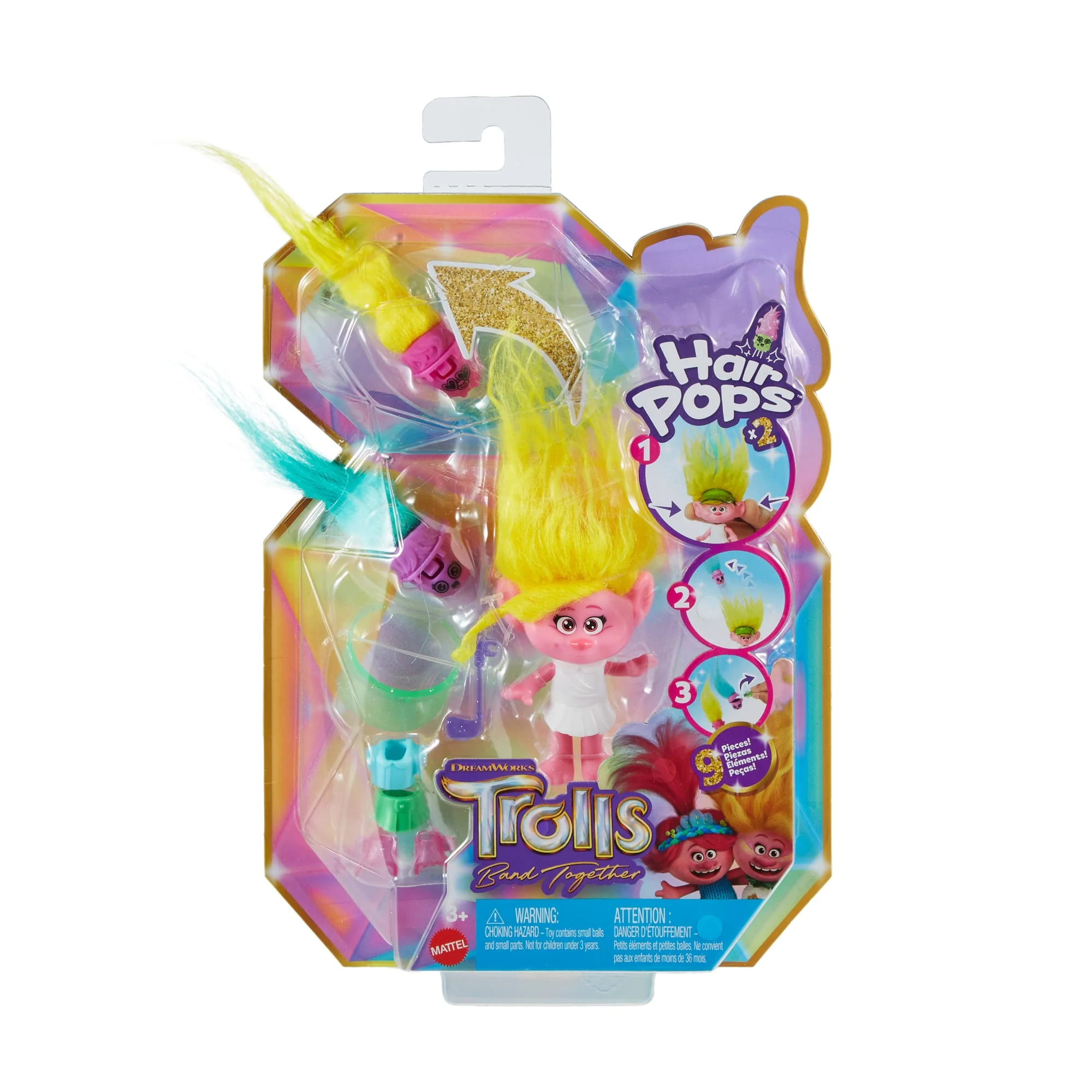 Dreamworks Trolls Band Together Hair Pops Viva Small Doll & Accessories, Toys inspired By The Movie - Image 6
