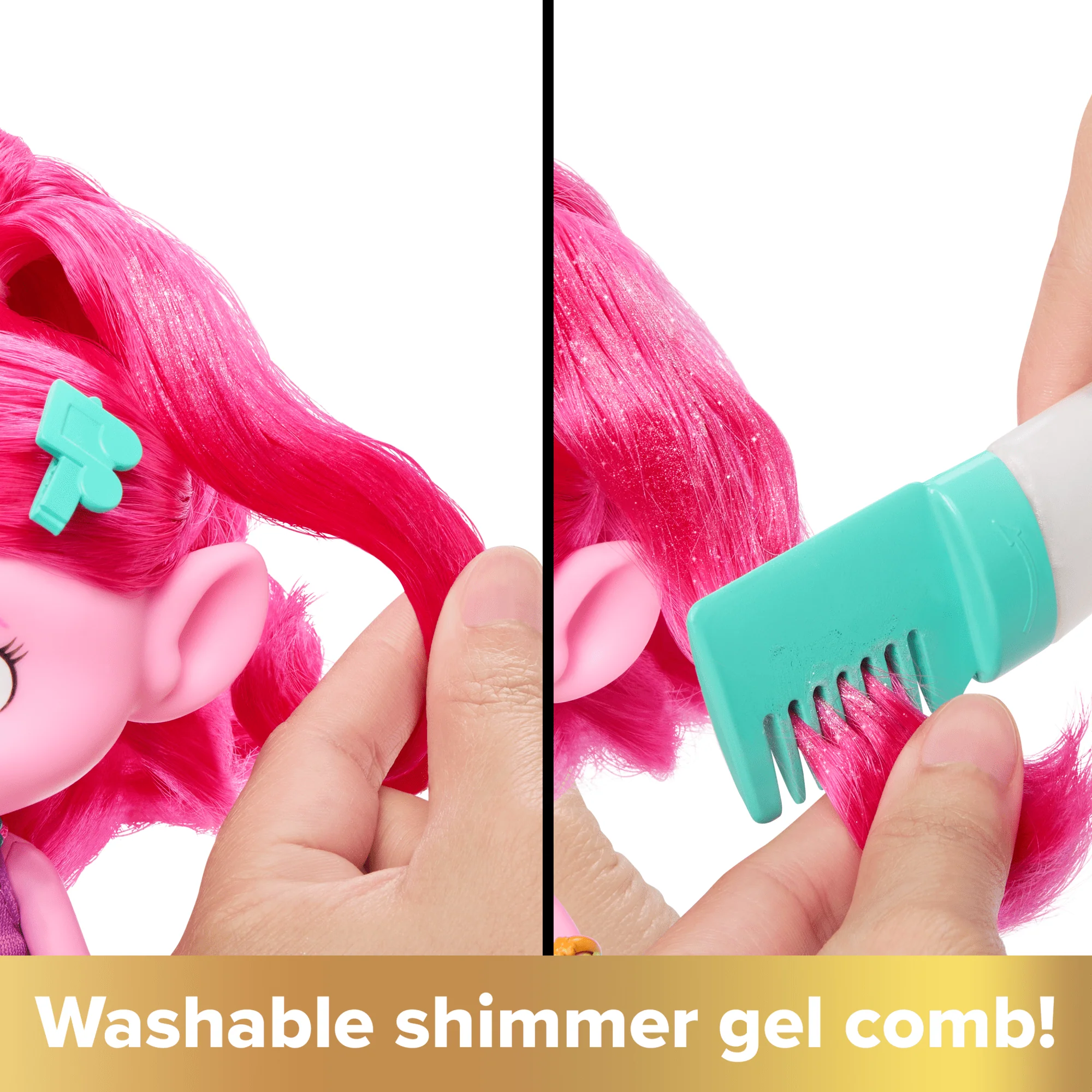 Dreamworks Trolls Band Together Hair-Tastic Queen Poppy Fashion Doll & 15+ Hairstyling Accessories - Image 4