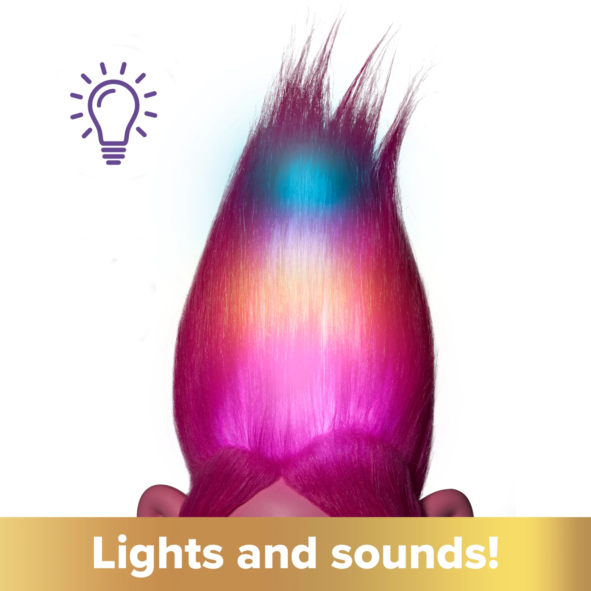 Dreamworks Trolls Band Together Rainbow Hairtunes Poppy Doll, Light & Sound, Toys inspired By The Movie - Image 3