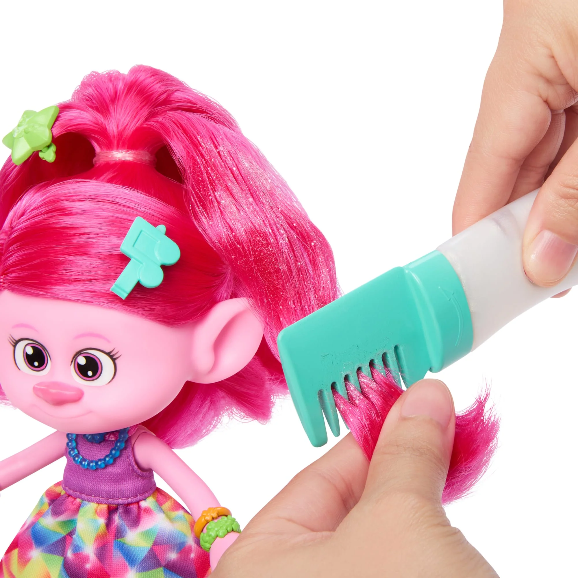Dreamworks Trolls Band Together Cheveux Pailletés Reine Poppy - Image 4