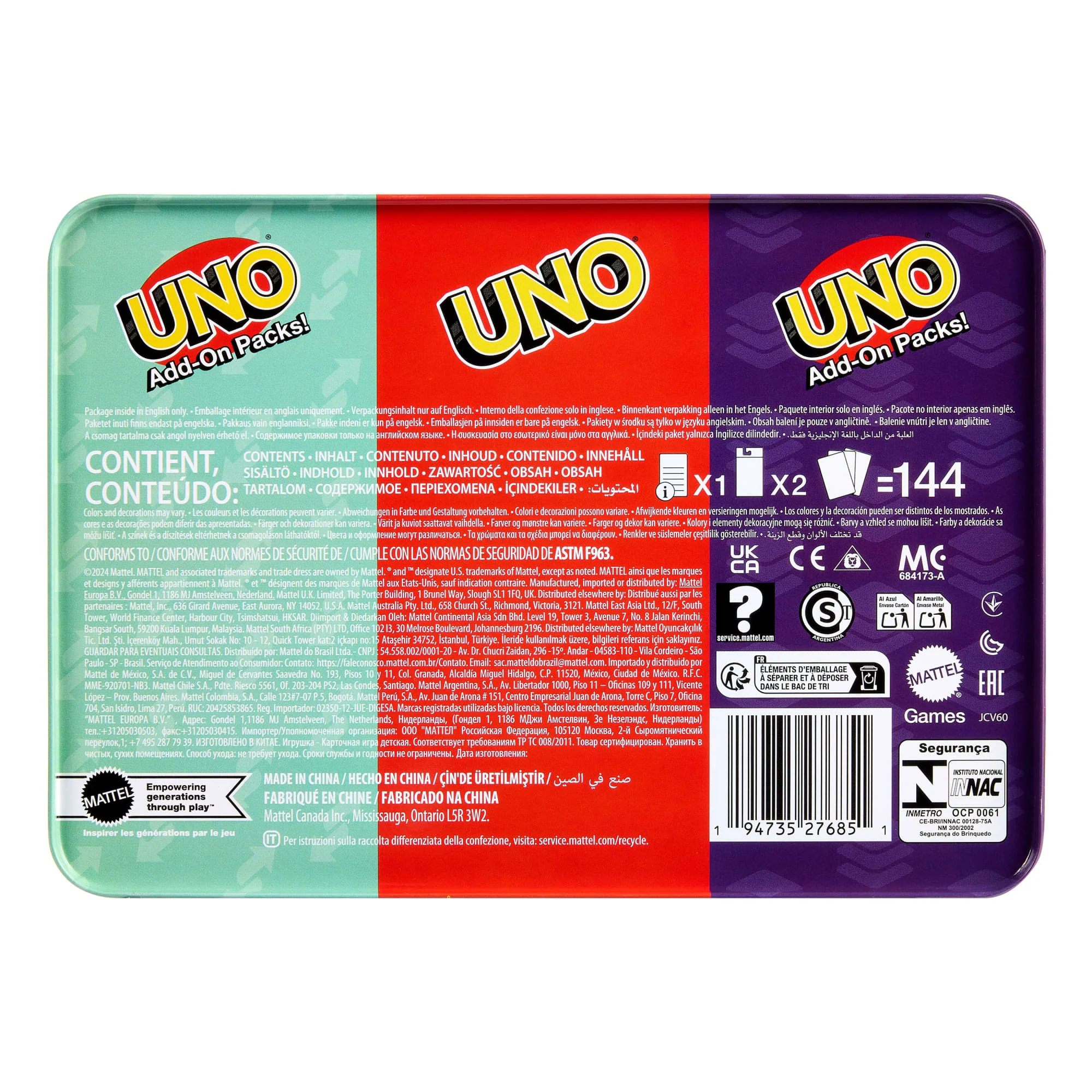 UNO Card Game With 2 Add-On Packs Card Deck For Kids, Adults & Family Night - Image 6