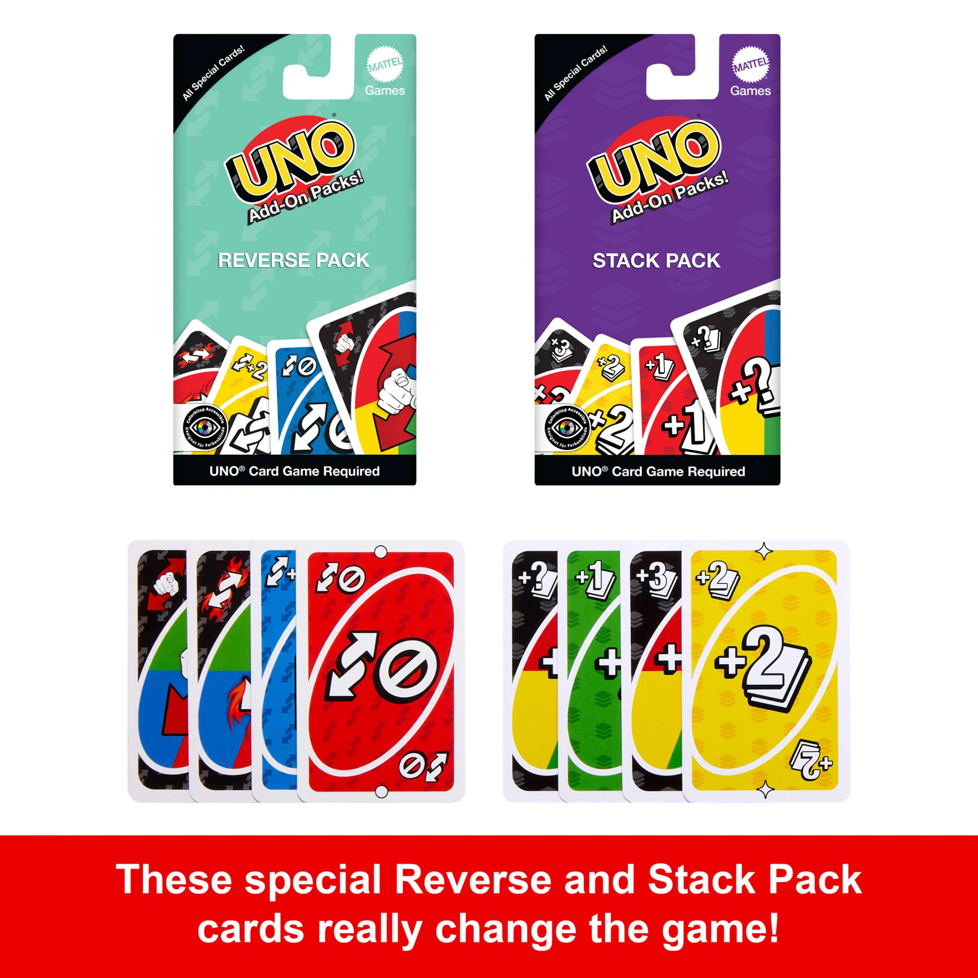 UNO Card Game With 2 Add-On Packs Card Deck For Kids, Adults & Family Night - Image 3