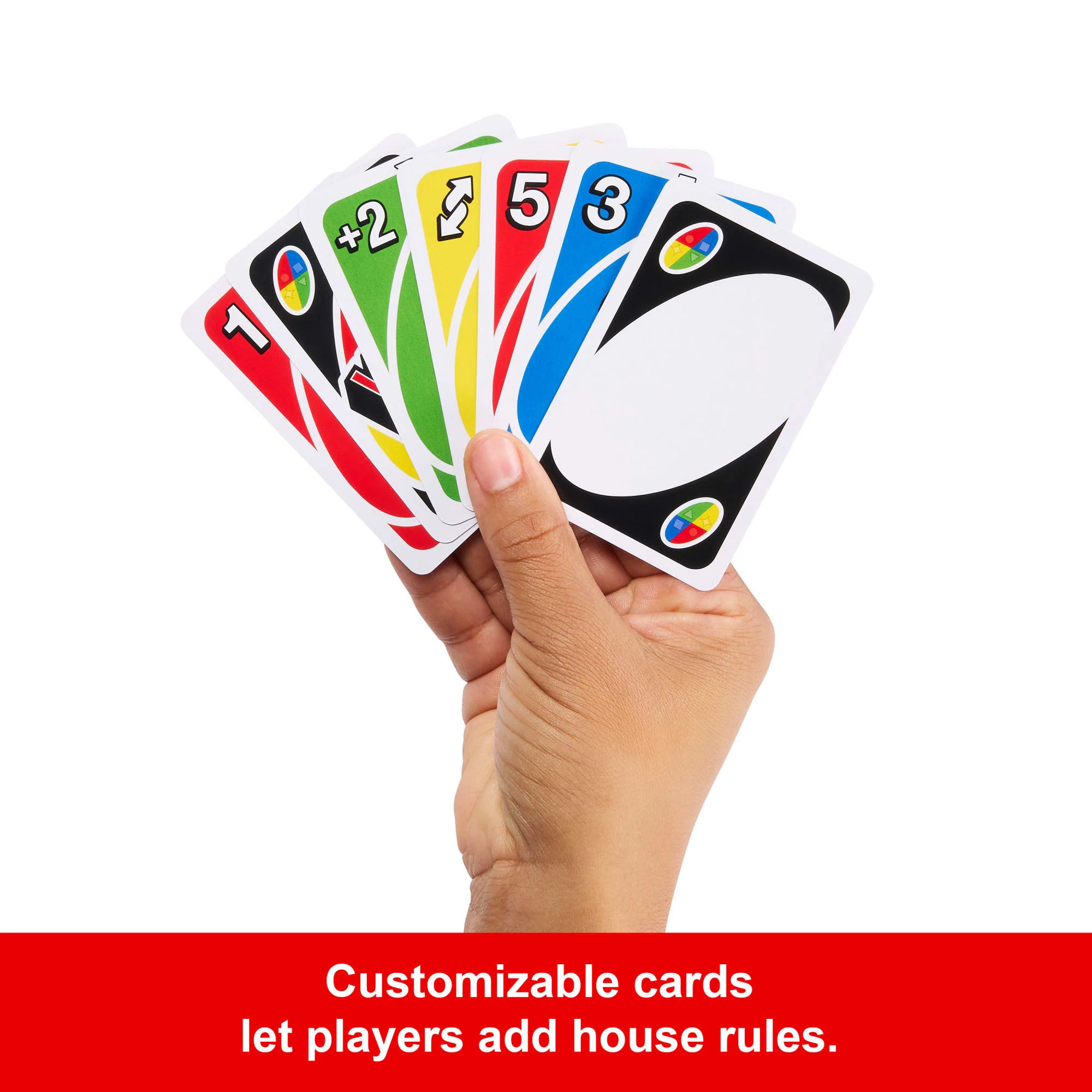 UNO Card Game For Kid, Adult & Family Night & Parties, Color Blind Accessible & Customizable Cards - Image 4