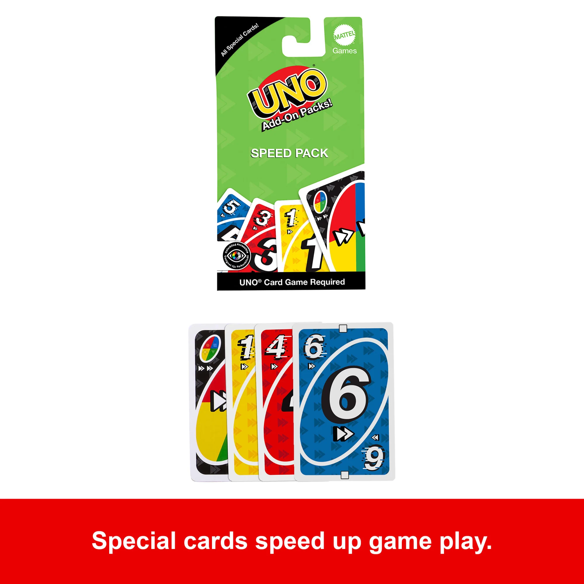 UNO Add-On-Packs Speed Pack Card Game For Kids, Family & Game Nights, Travel, Camping & Parties - Image 3