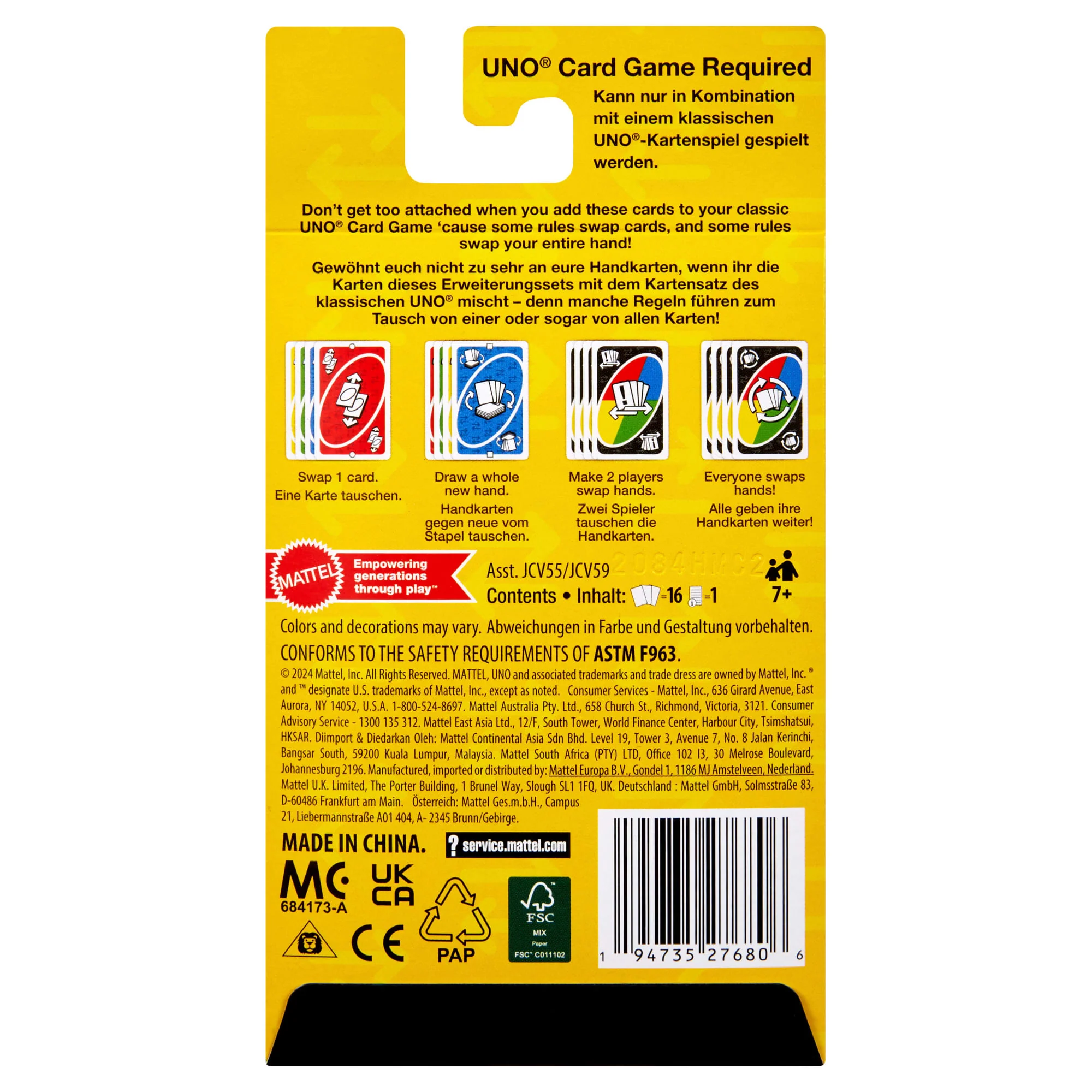 UNO Add-On-Packs Swap Pack Card Game For Kids, Family & Game Nights, Travel, Camping & Parties - Image 6
