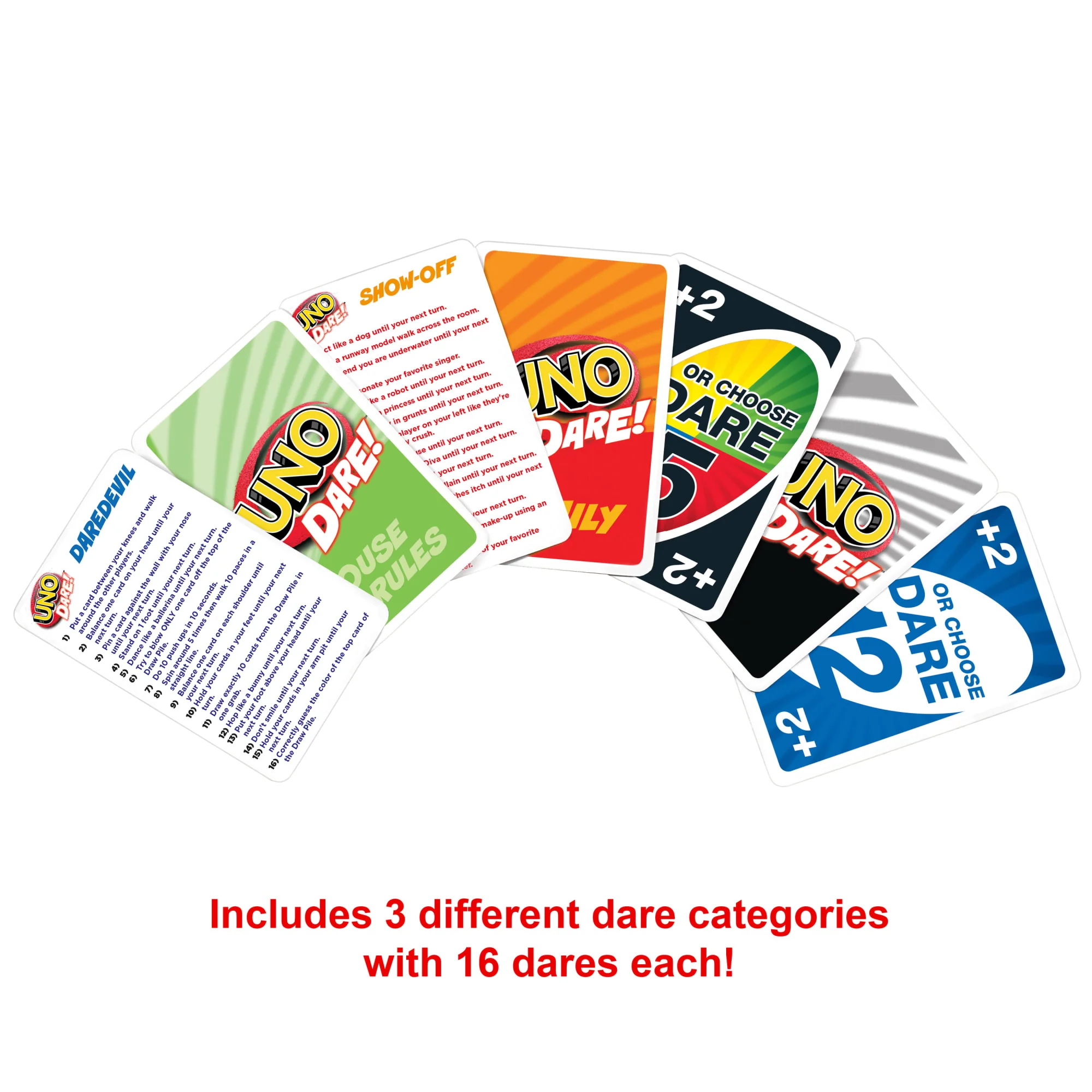 UNO Dare Card Game For Family Nights, Game Nights, Travel, Camping & Parties - Image 4