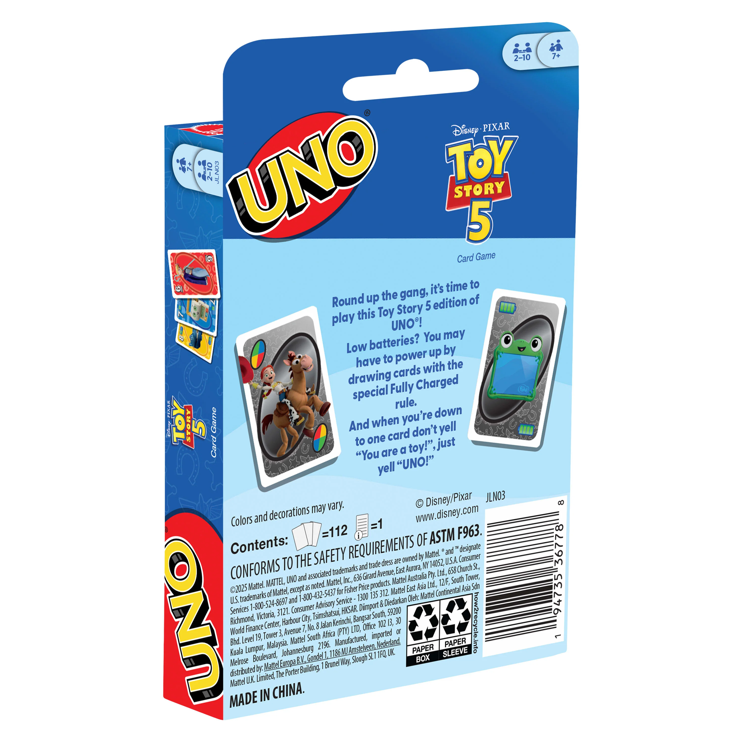 UNO Disney And Pixar Toy Story 5 Card Game - Image 5
