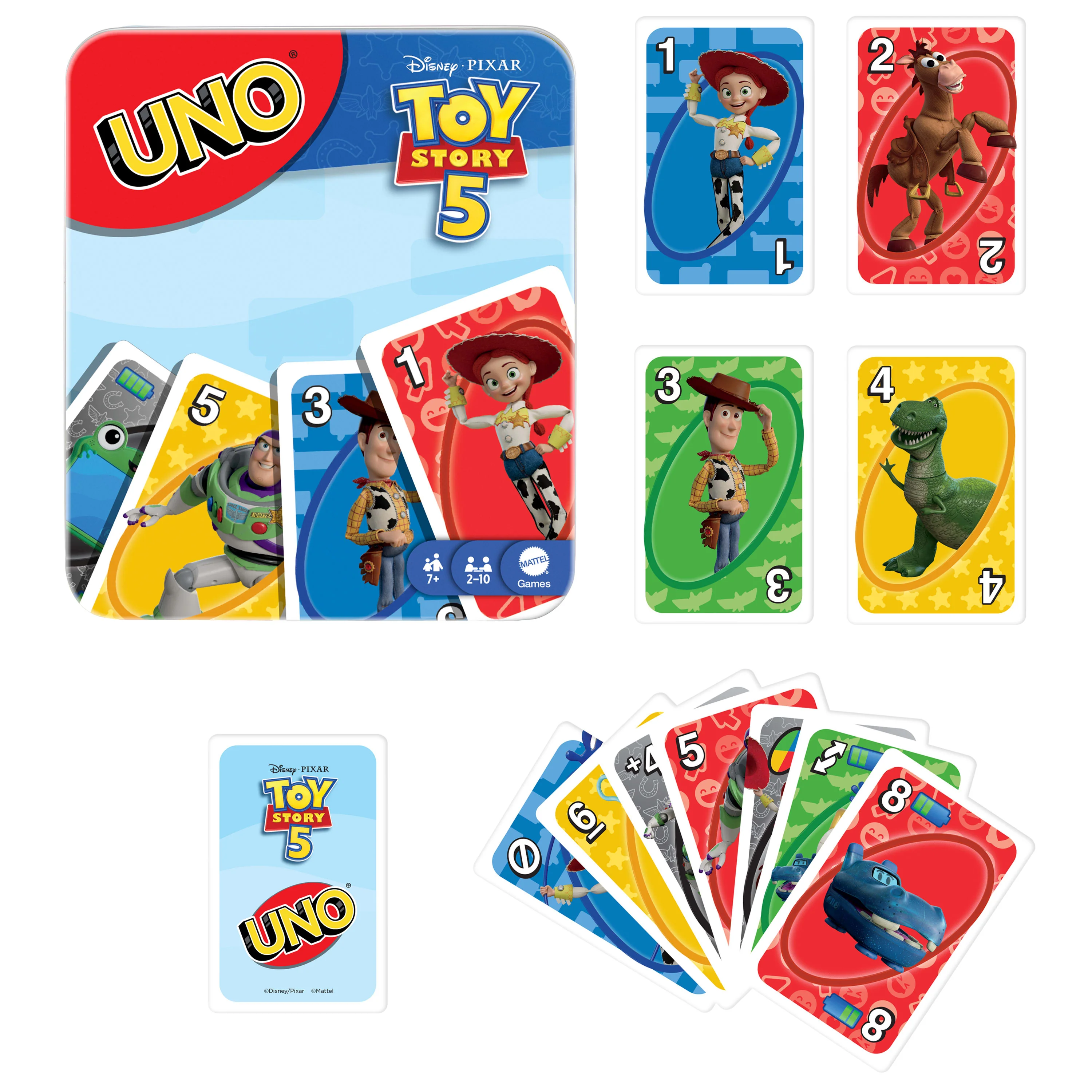 UNO Disney And Pixar Toy Story 5 Card Game For Kid, Adult & Family Nights, Deck Inspired By The Movie - Image 6