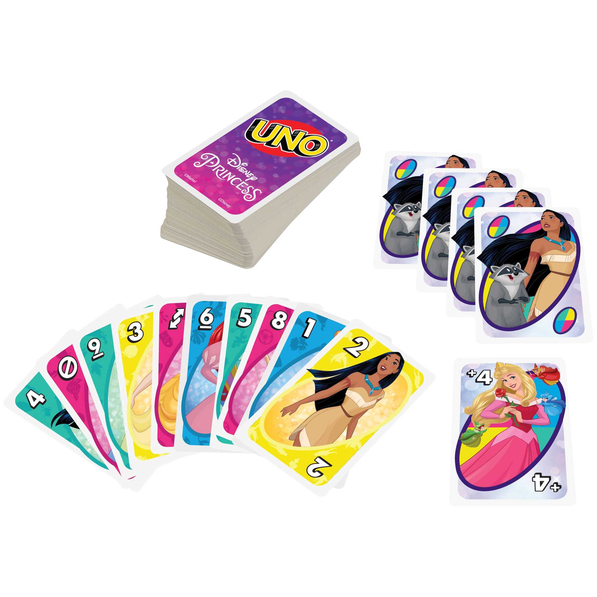UNO Disney Princesses Matching Card Game, 112 Cards With Unique Wild Card & instructions - Image 5