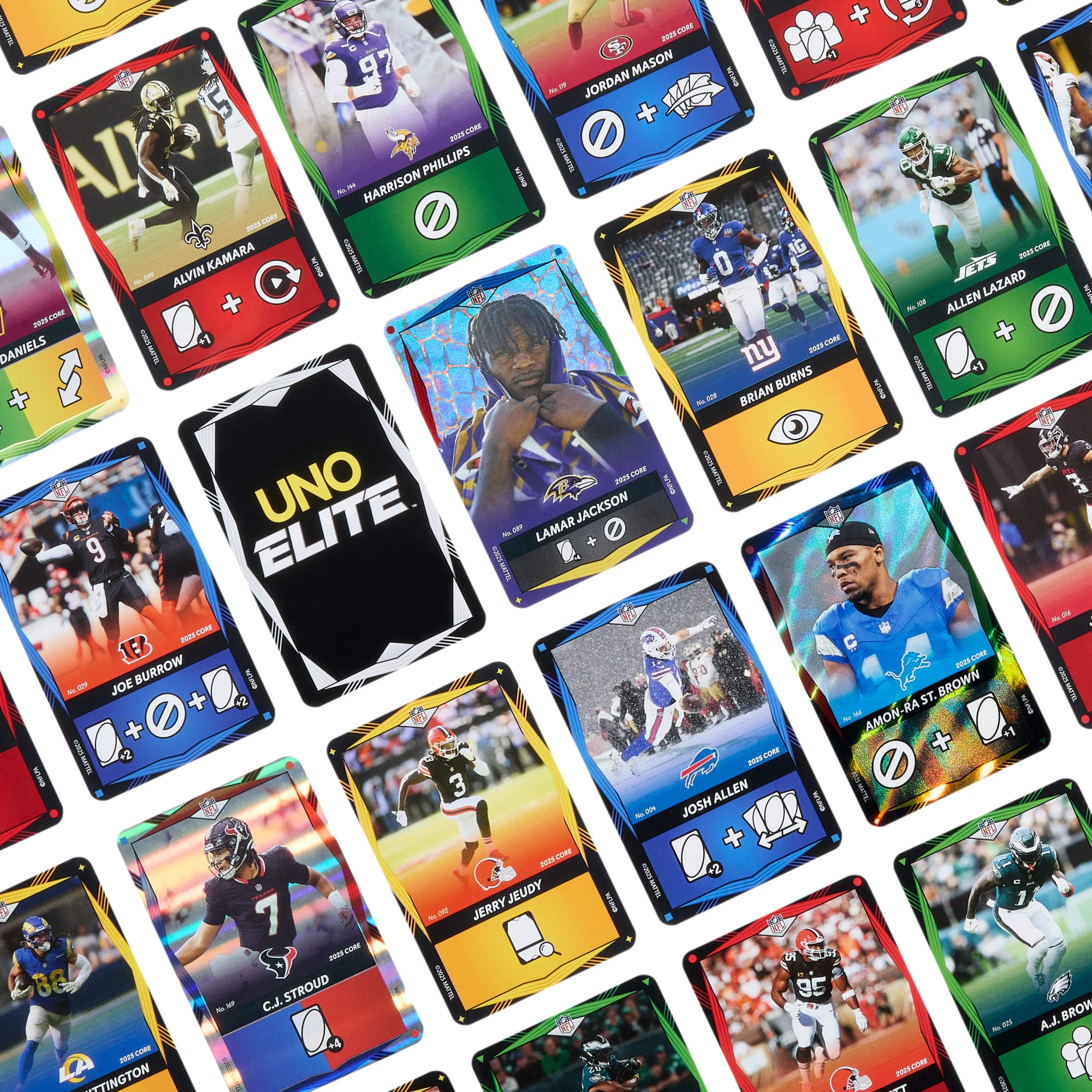 UNO Elite NFL Booster Bundle Set With 140 Elite Action Cards, 2025 Core Edition (Players May Vary) - Image 4