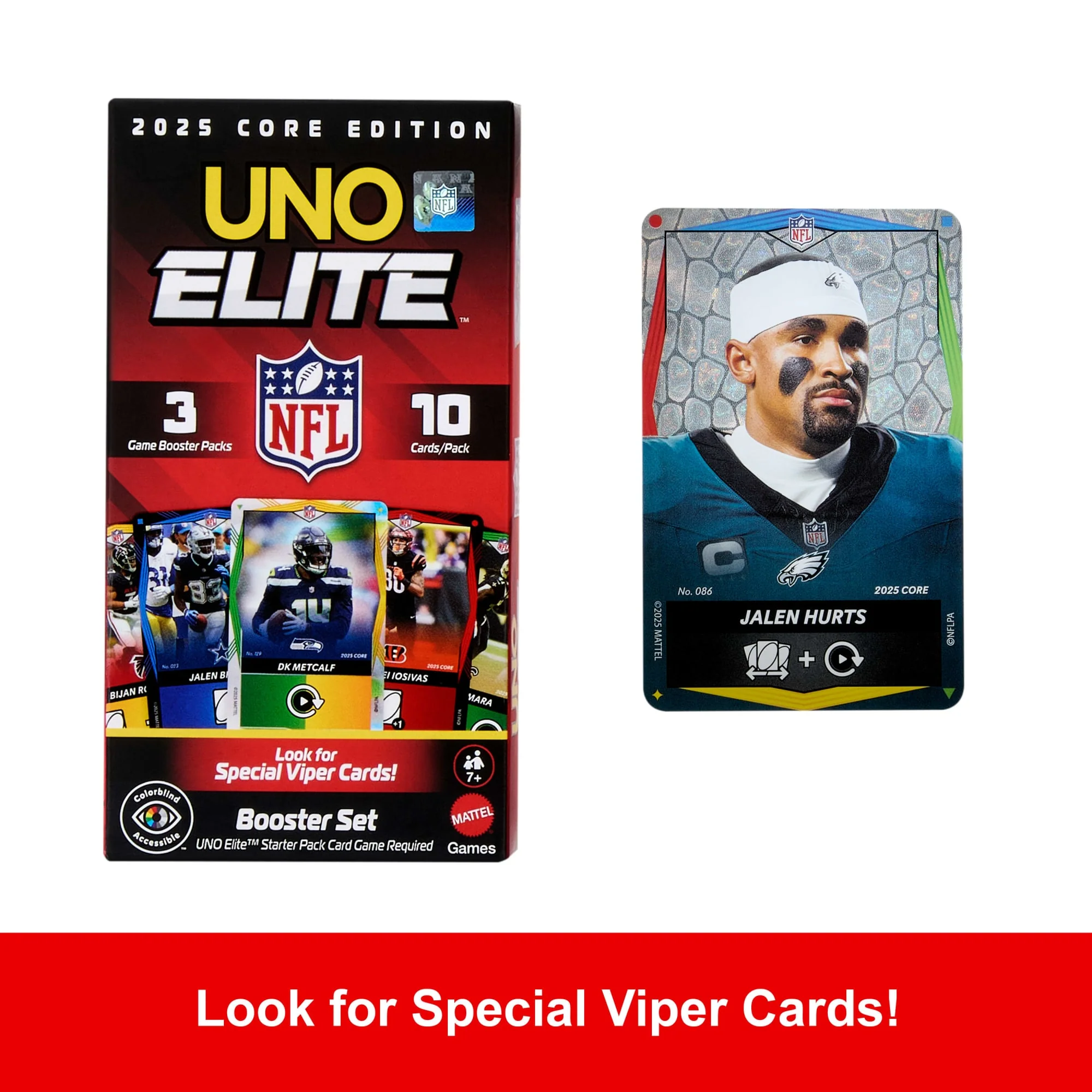 UNO Elite NFL Booster Set With 30 Elite Action Cards, 2025 Core Edition (Players May Vary) - Image 4