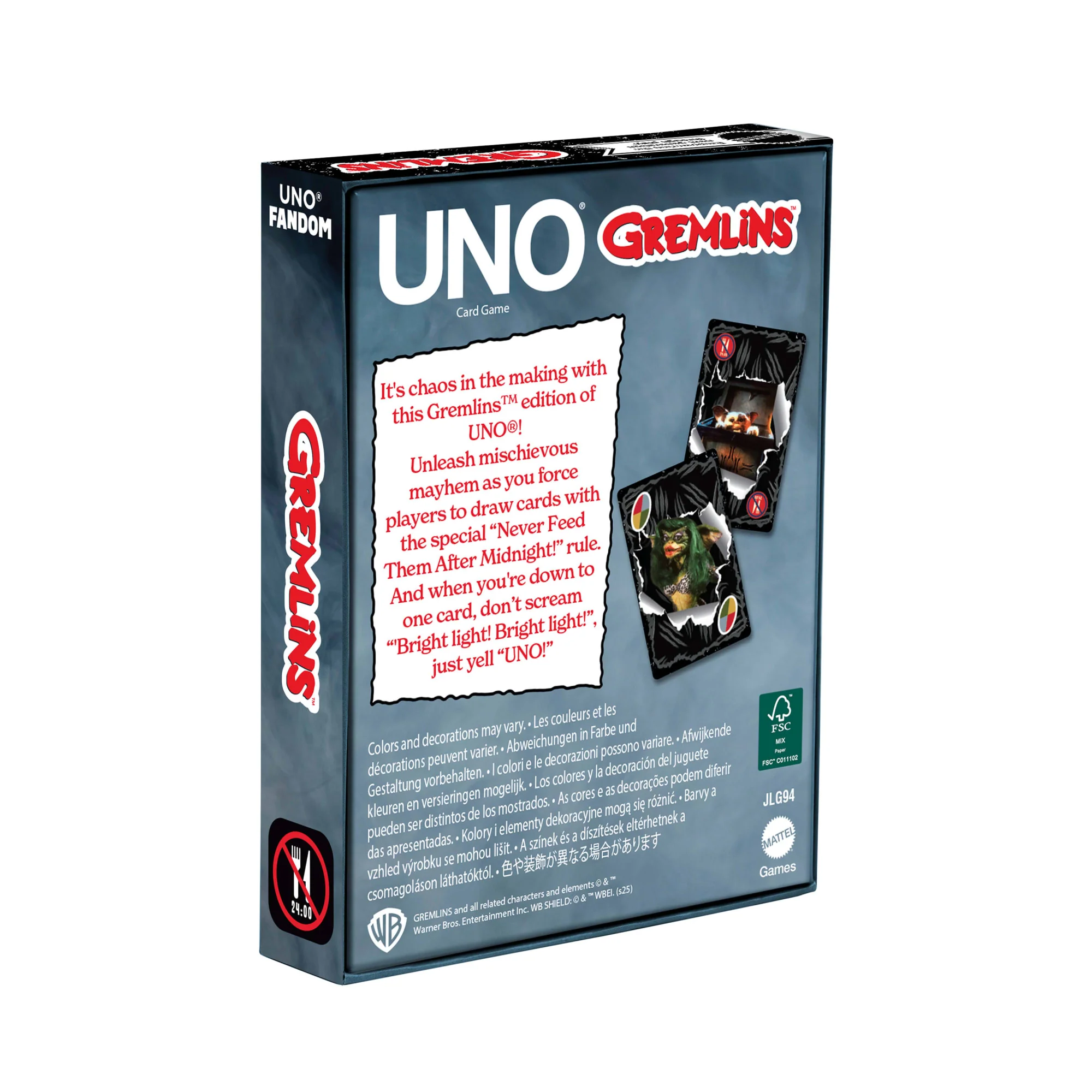 UNO Fandom Gremlins Card Game For Kids, Adults & Families, Travel & Camping For 2-10 Players - Image 4