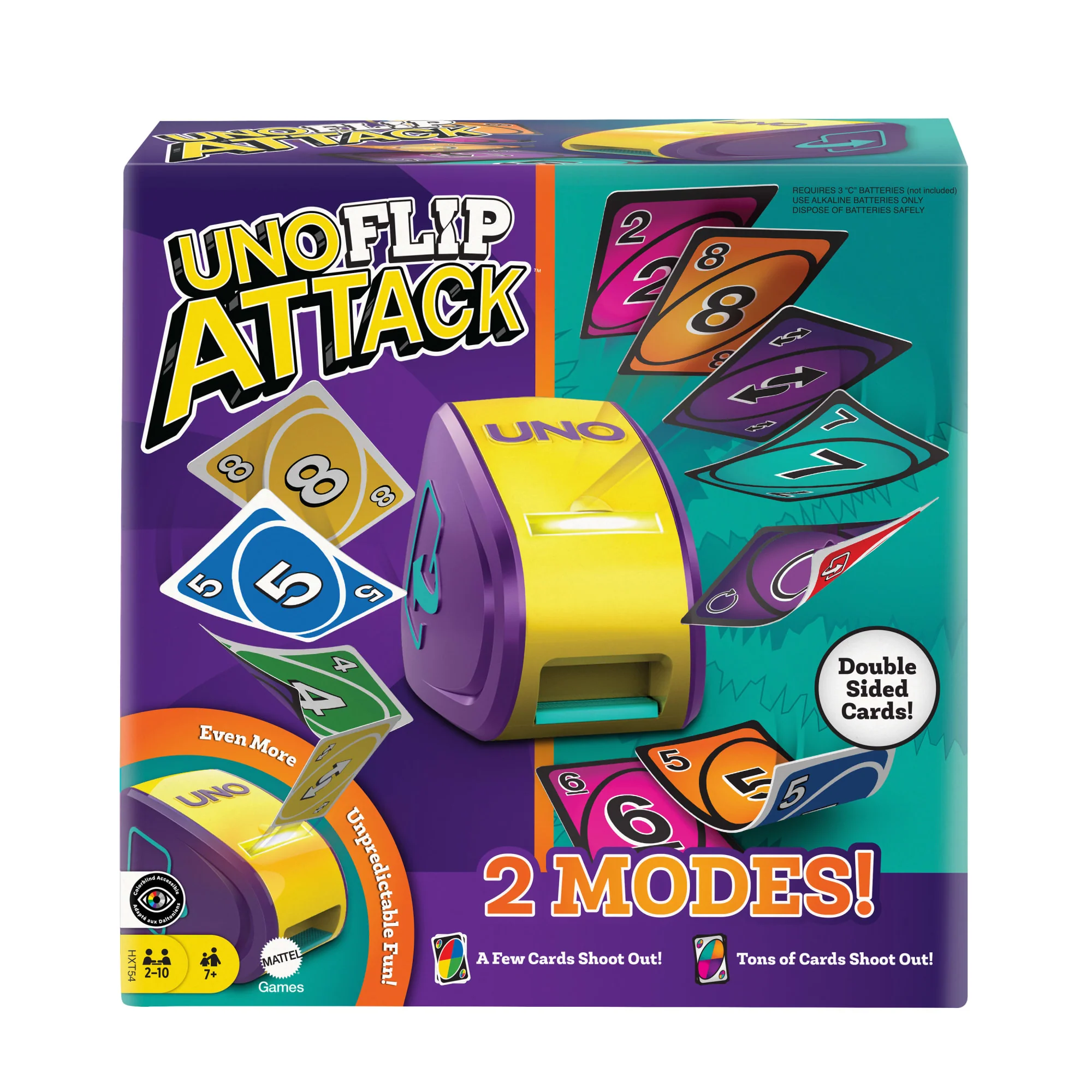 Uno Flip Attack™ Jeu de Cartes Pour enfants, Adultes et Familles
