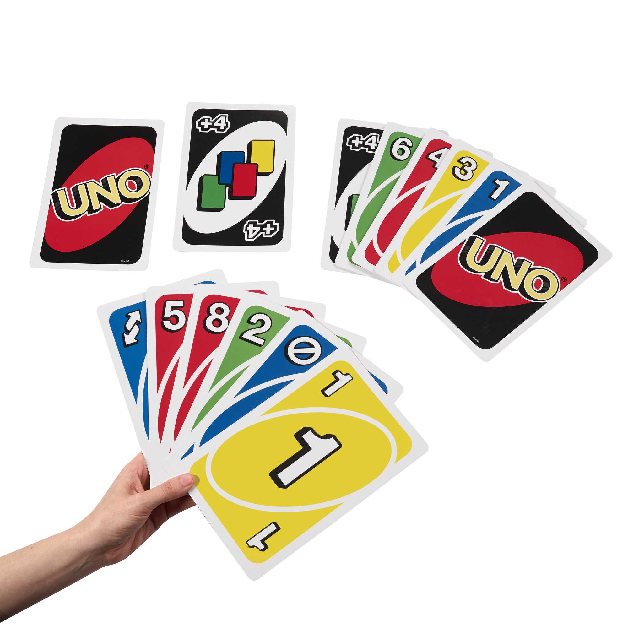 Jeu de Cartes Familial Uno Avec 108Cartes Géantes - Image 3