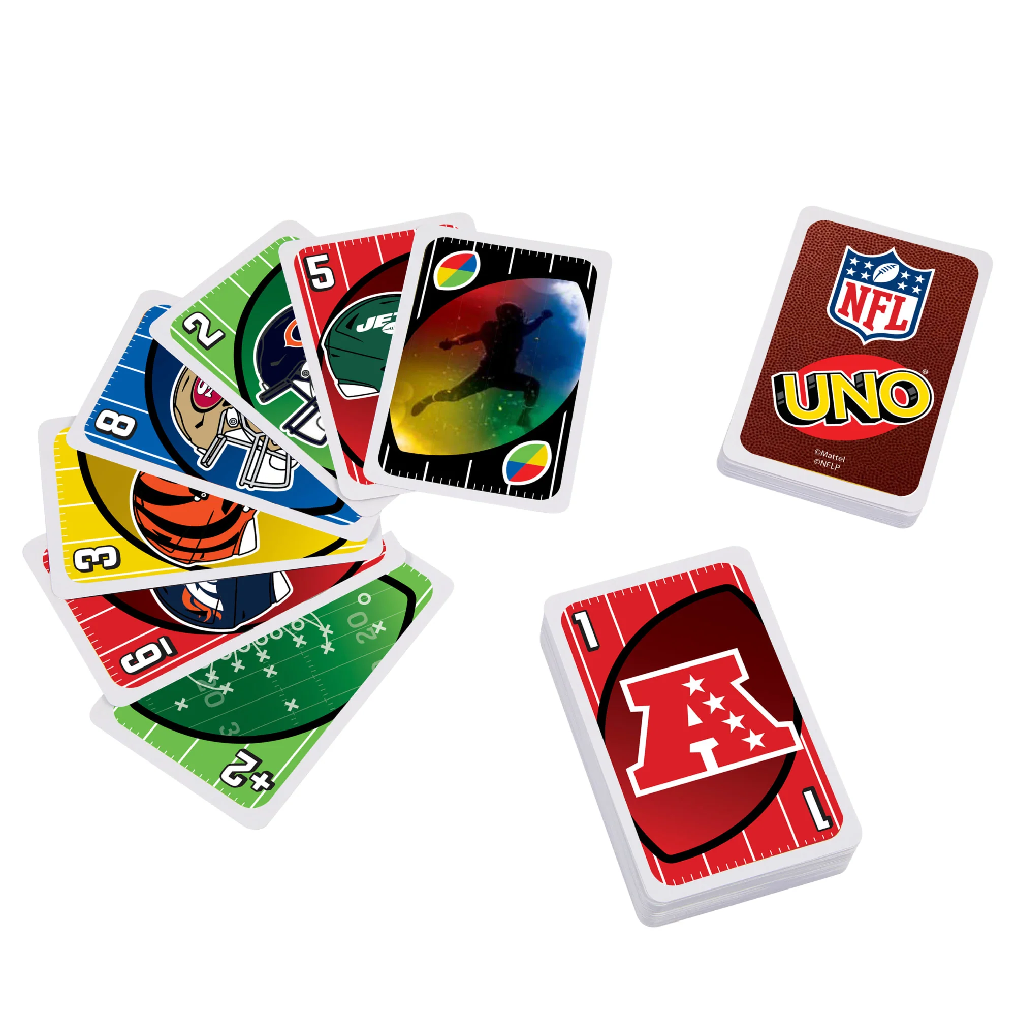 UNO NFL Card Game in Storage & Travel Tin For Kids, Adults & Family Night, Features All 32 NFL Teams - Image 3