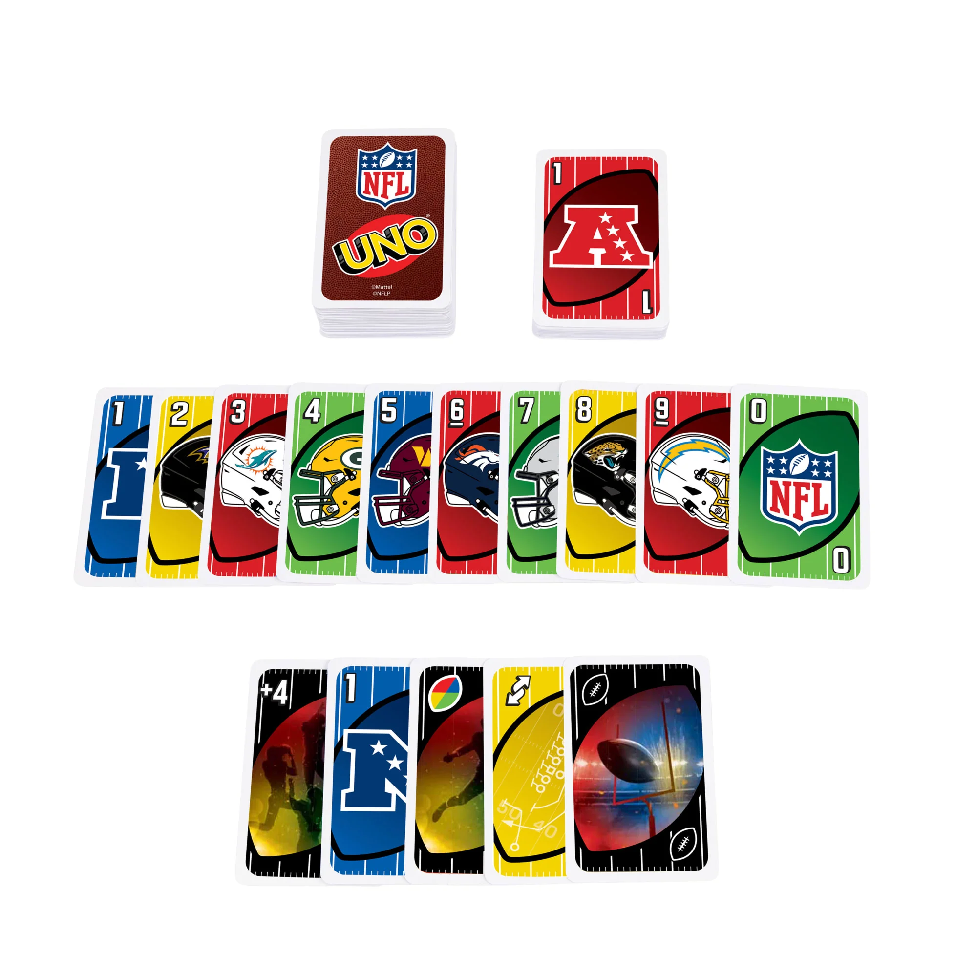 UNO NFL Card Game in Storage & Travel Tin For Kids, Adults & Family Night, Features All 32 NFL Teams - Image 5