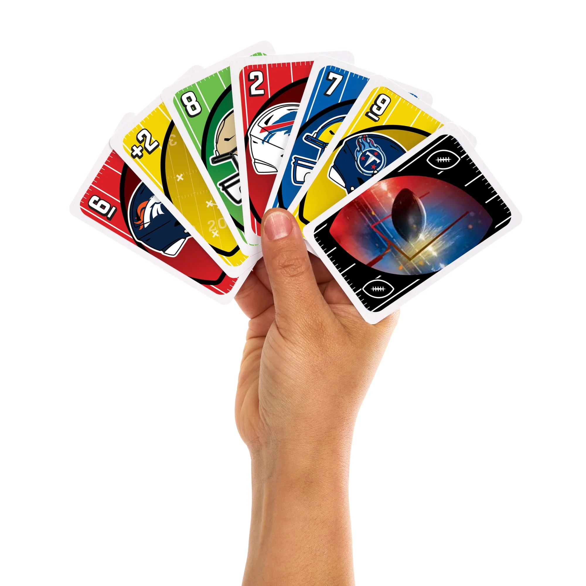 UNO NFL Card Game in Storage & Travel Tin For Kids, Adults & Family Night, Features All 32 NFL Teams - Image 2