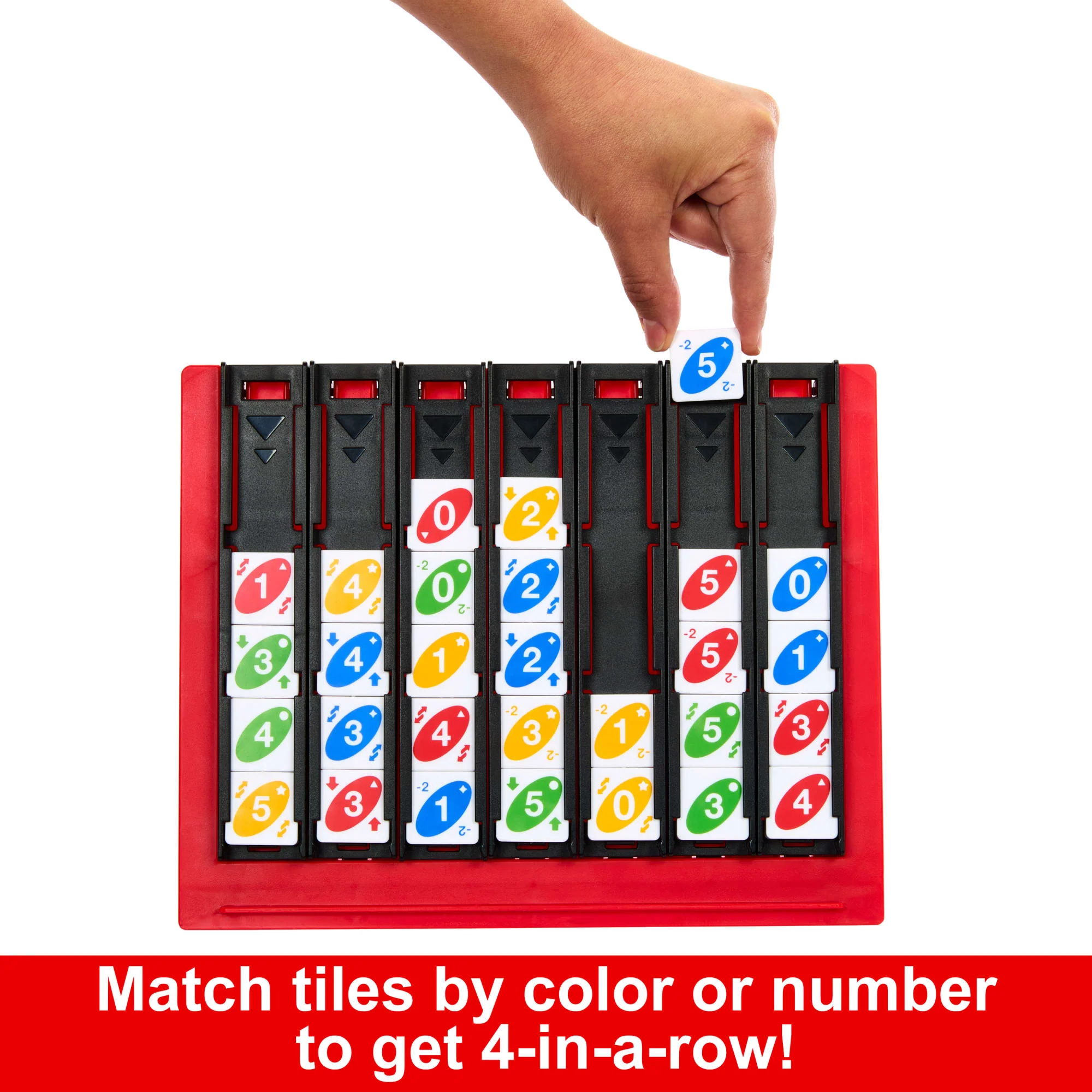 UNO Quatro Game For Adult, Family & Game Night, 2 To 4 Players, Ages 7 Years & Up - Image 3