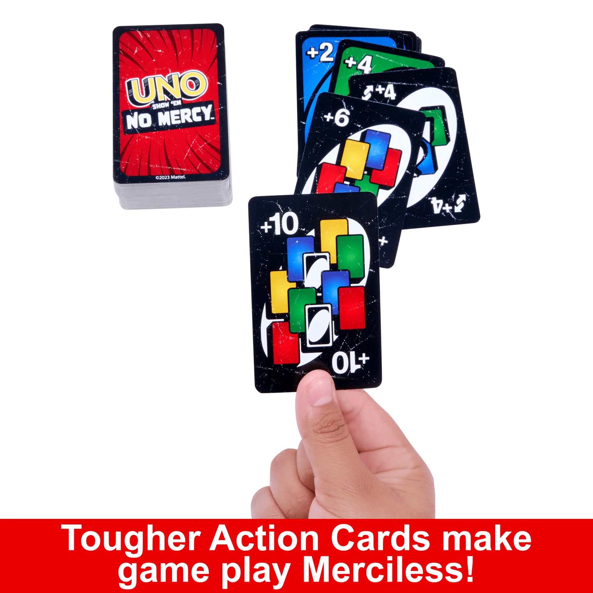 UNO Show ‘Em No Mercy Card Game in Storage & Travel Tin For Kids, Adults & Family Nights & Parties - Image 4