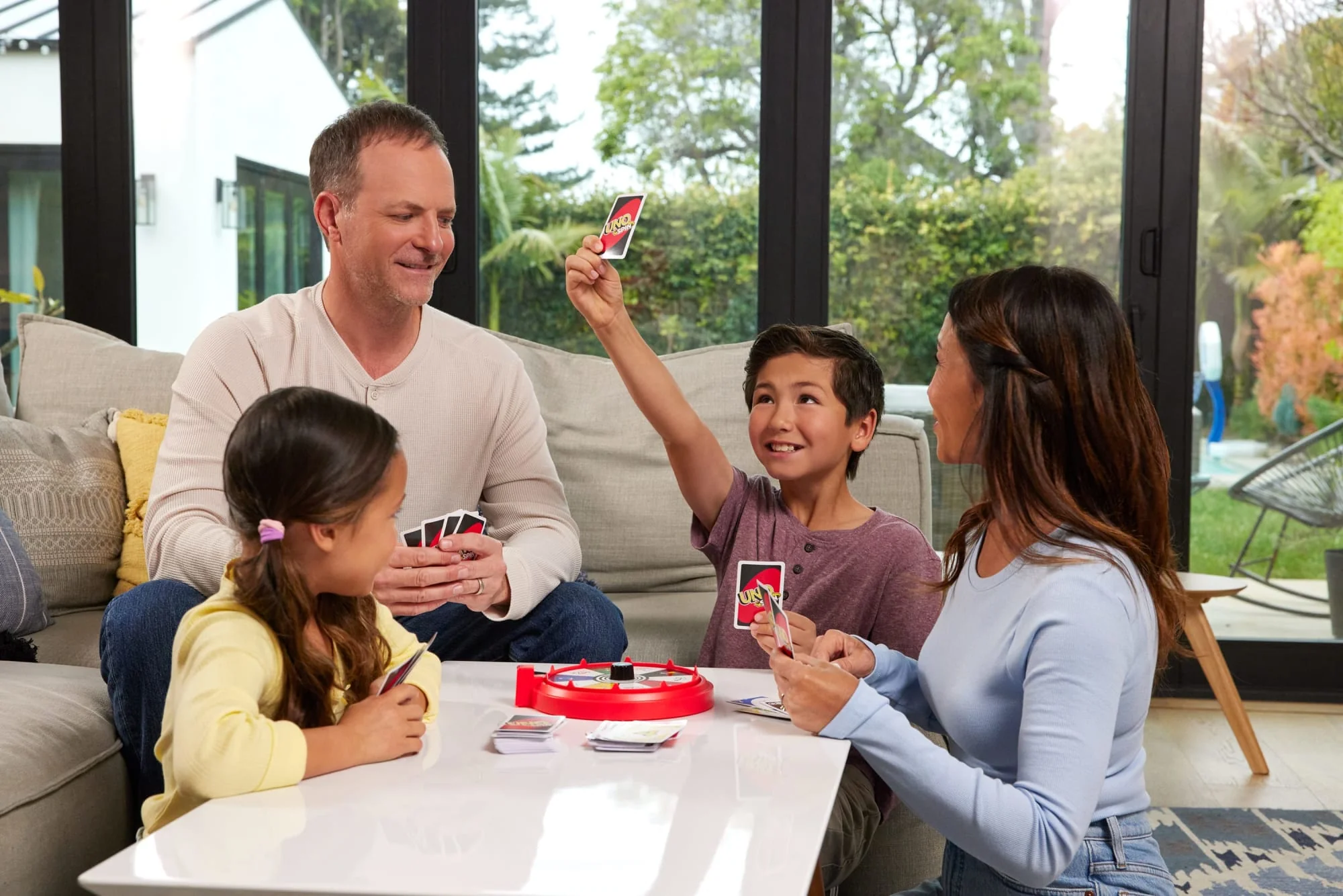 UNO Spin Card Game For Kid, Adult & Family Nights, Classic Play With Spinner - Image 2