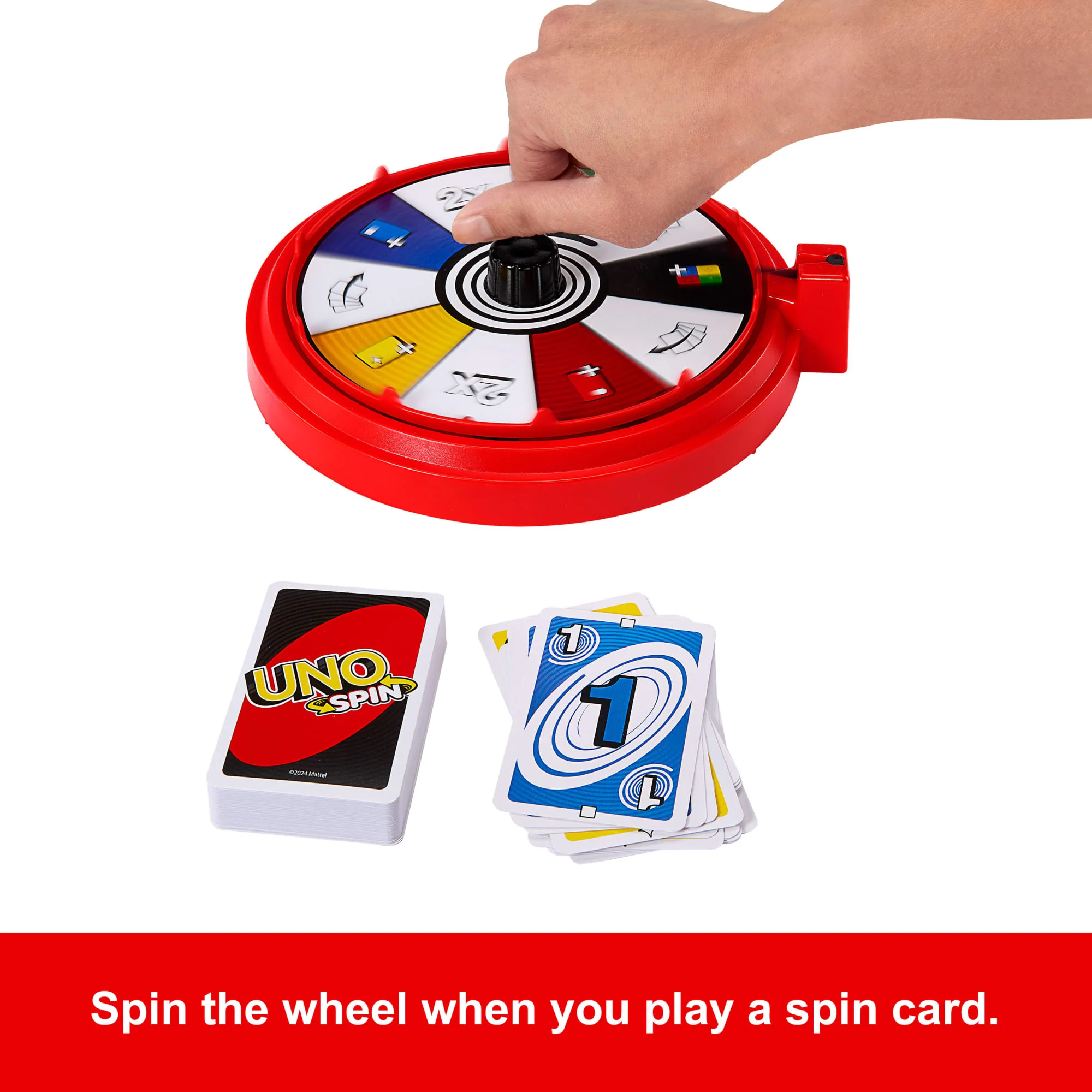 UNO Spin Card Game For Kid, Adult & Family Nights, Classic Play With Spinner - Image 5