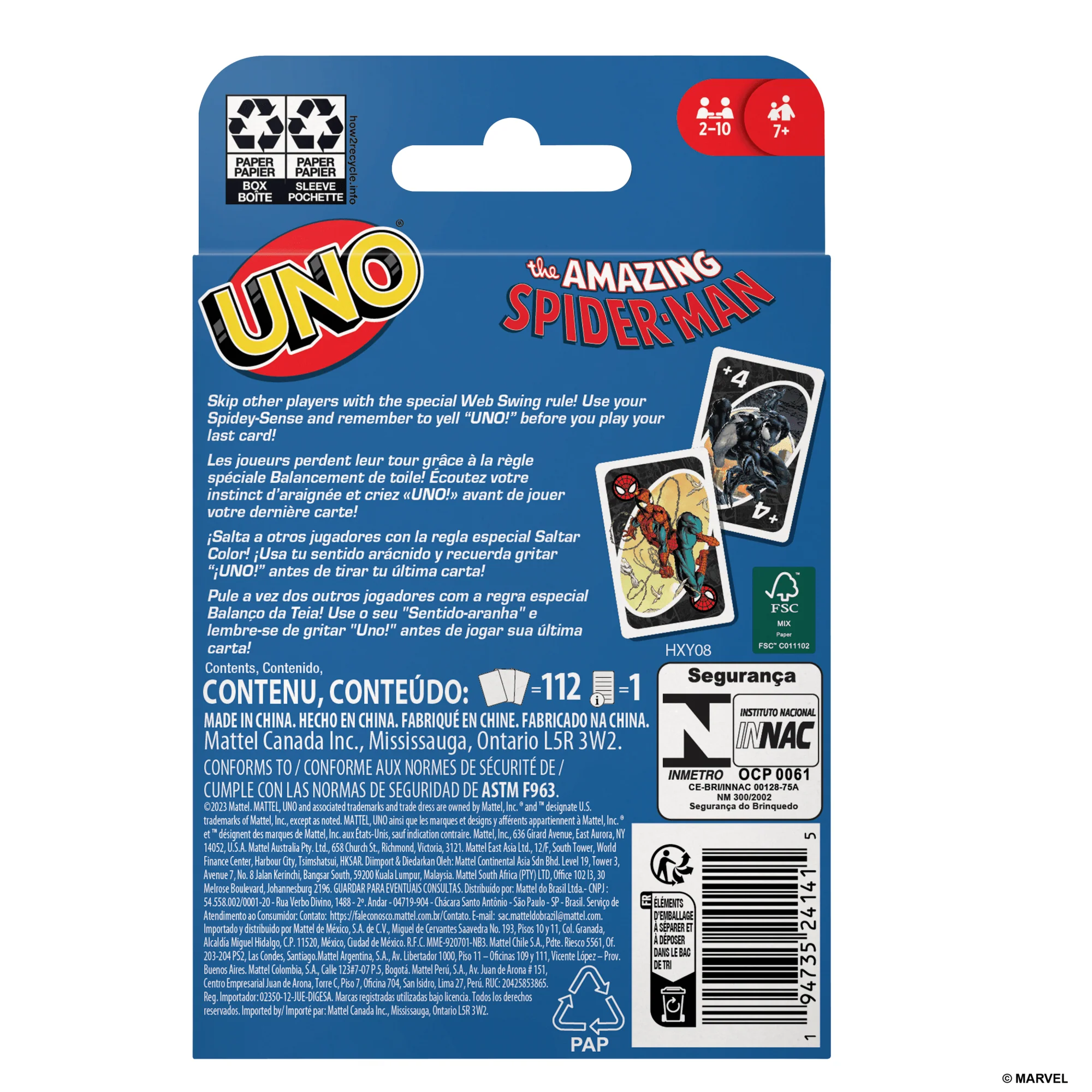 UNO The Amazing Spider-Man Card Game For Kids, Adults & Family Night inspired By Marvel Comic Book Series - Image 3