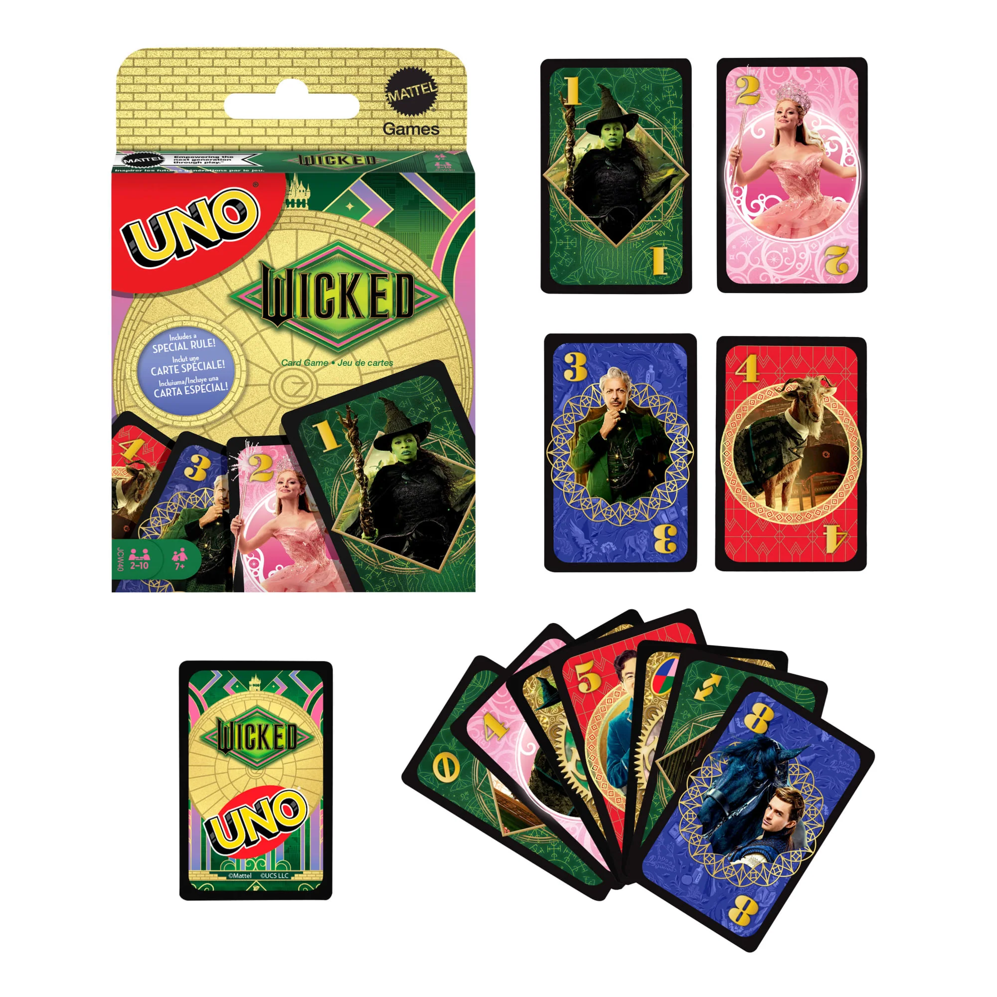 UNO Wicked Card Game For Kid, Adult & Family Nights Inspired By The Movie - Image 6