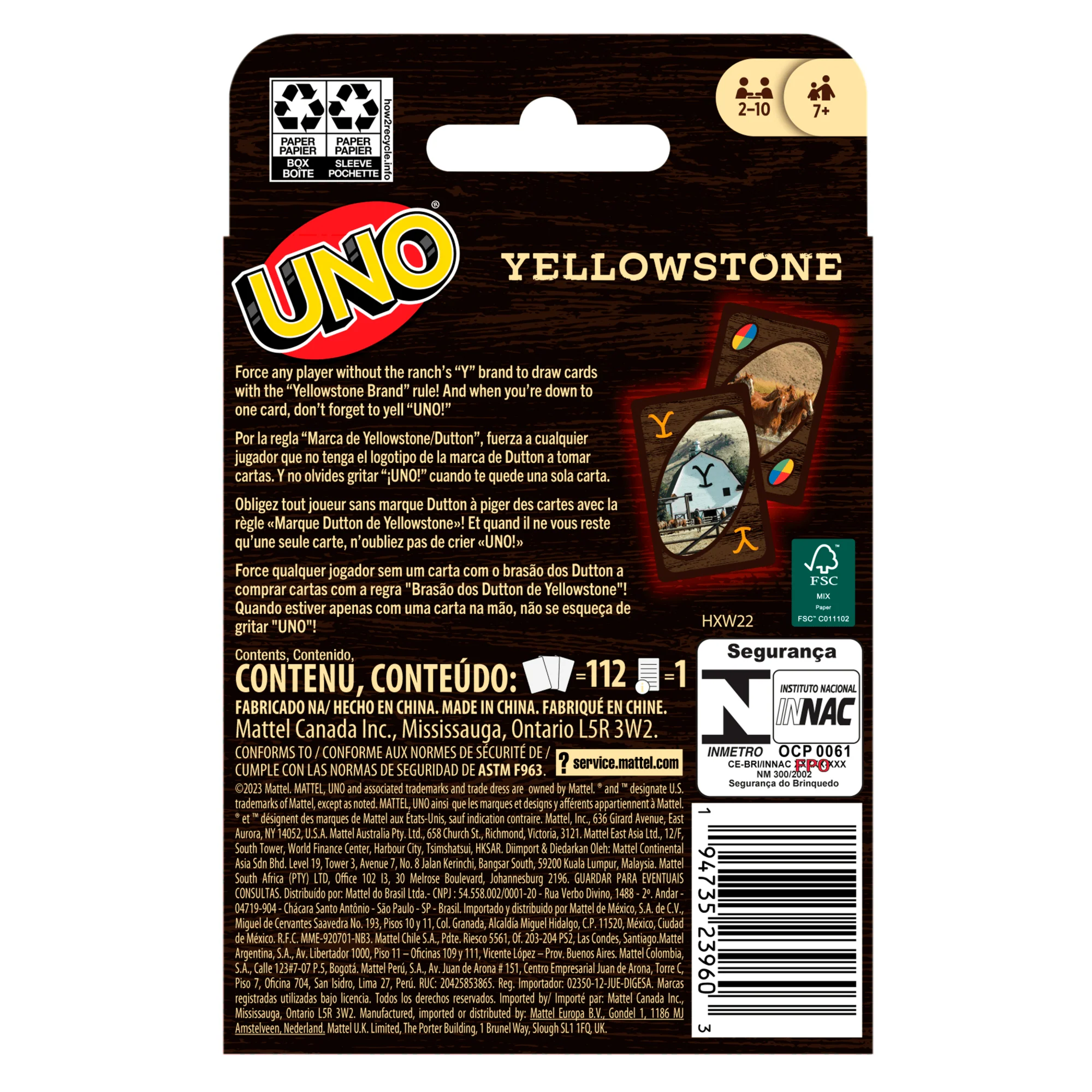 UNO Yellowstone Card Game For Kids, Adults & Family Night With Deck Inspired By The TV Show - Image 6