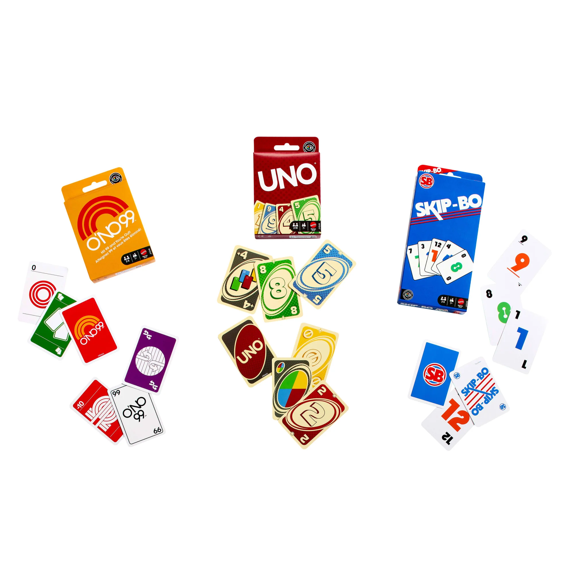 Vintage Set With 3 Card Games, UNO, O’No 99 & Ski-Bo For Kid, Adult & Family Nights & Parties - Image 3