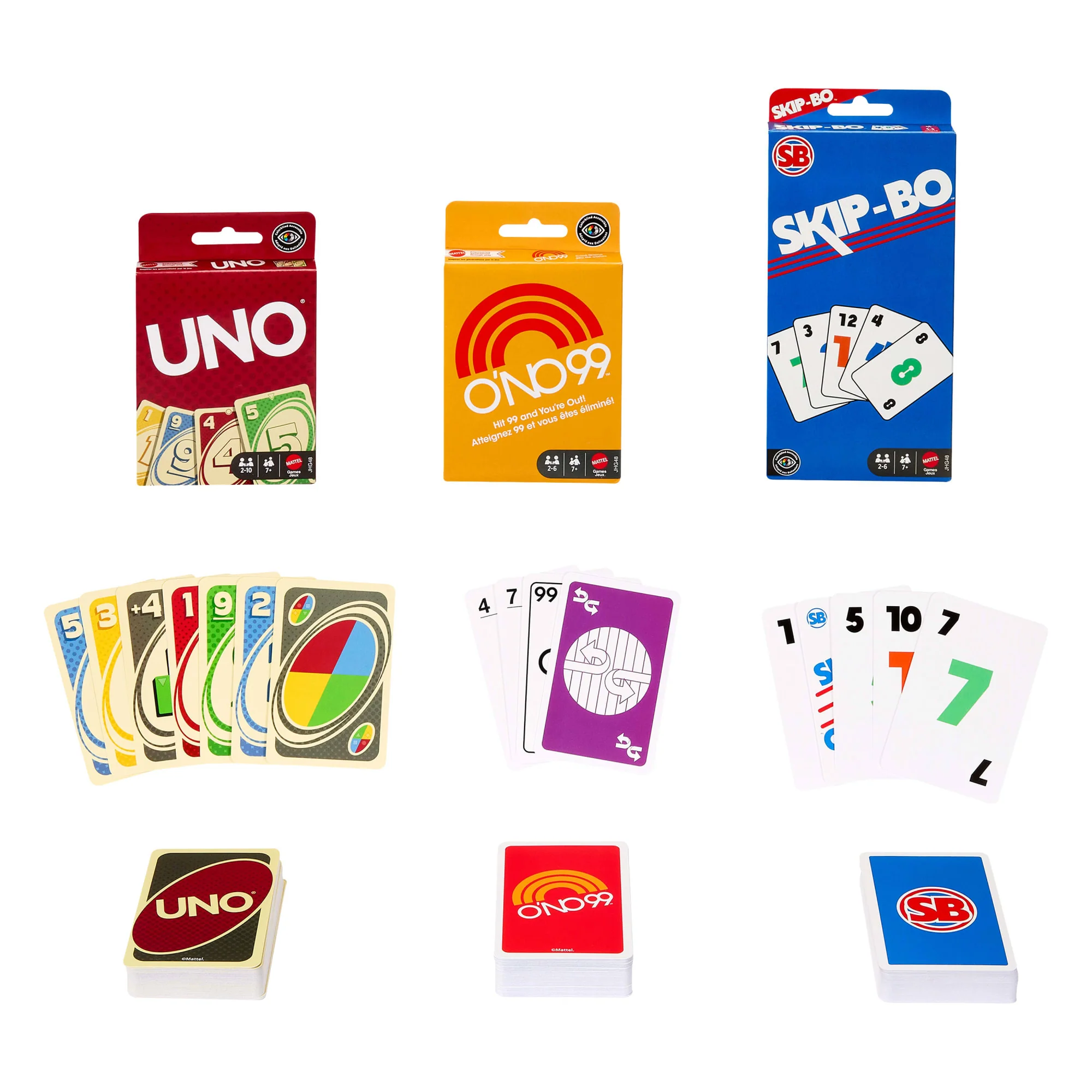 Vintage Set With 3 Card Games, UNO, O’No 99 & Ski-Bo For Kid, Adult & Family Nights & Parties - Image 4