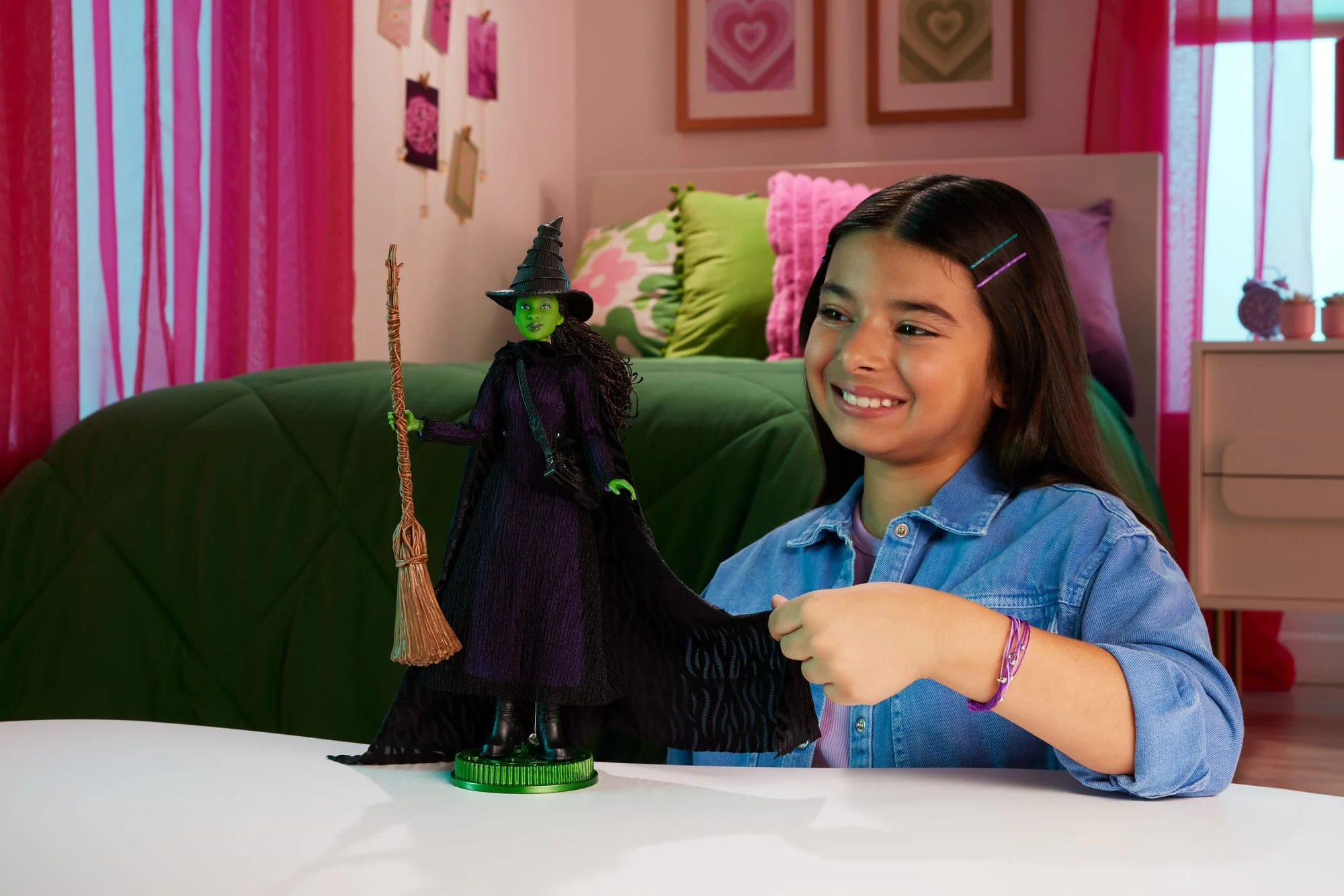 Universal Pictures’ Wicked Deluxe Elphaba Fashion Doll & Accessories With Braided Hair & Posability - Image 2