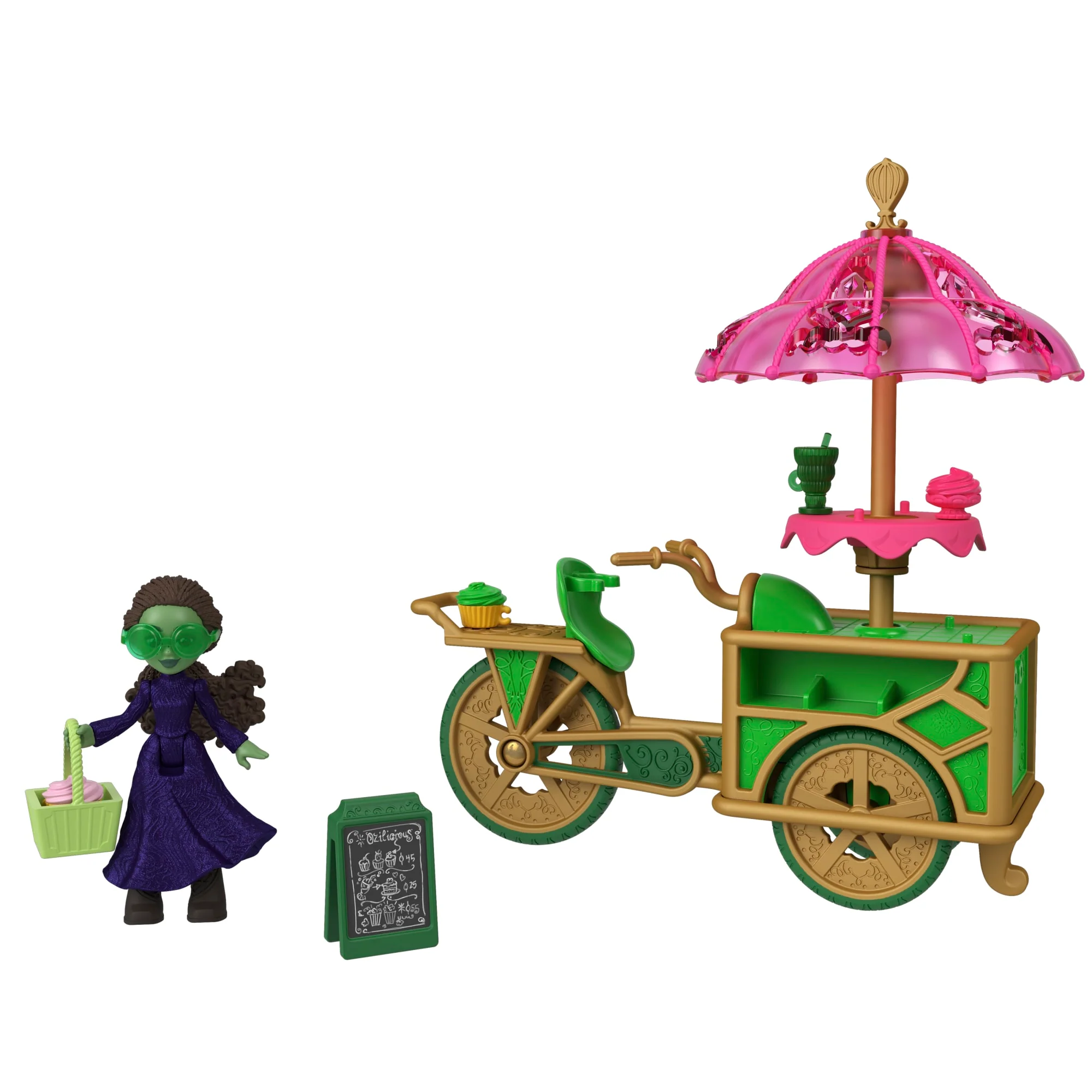 Universal Pictures’ Wicked Emerald City Dessert Cart Toy With Cart, Small Doll & 7 Accessories - Image 5