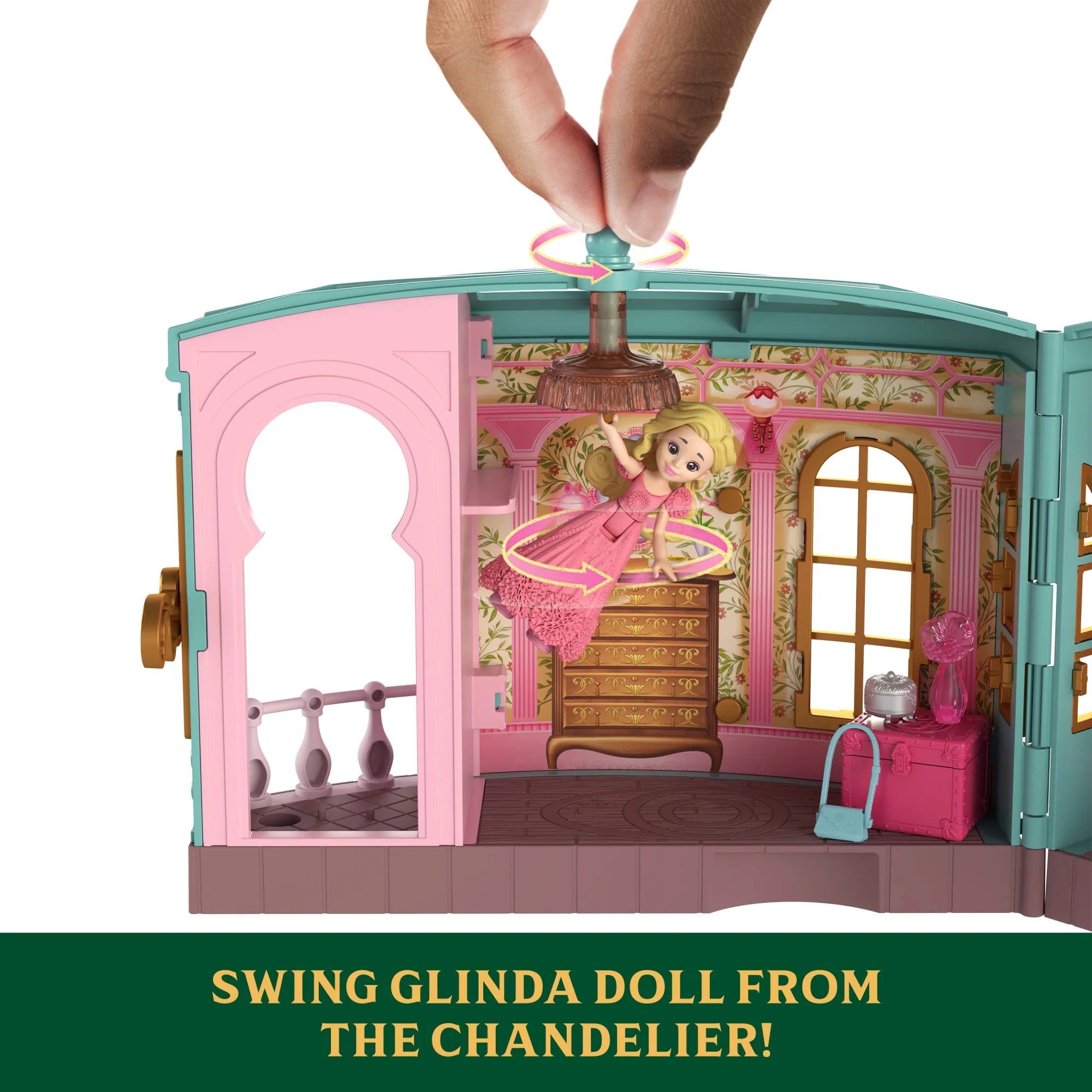 Universal Pictures’ Wicked So Popular Dorm Small Doll Playset With 3 Play Spaces & 10 Total Pieces - Image 4