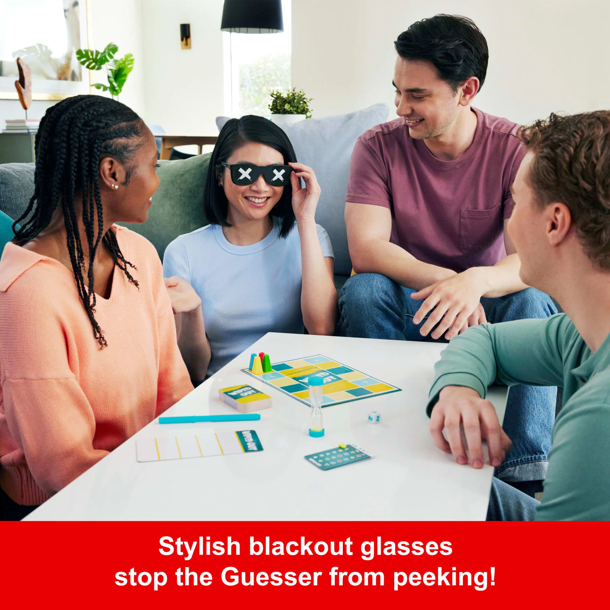 Wiped Out Party Game, Guessing Game For Families, Teens, Adults With Erasable Clues And Blackout Glasses For 3-6 Players - Image 2