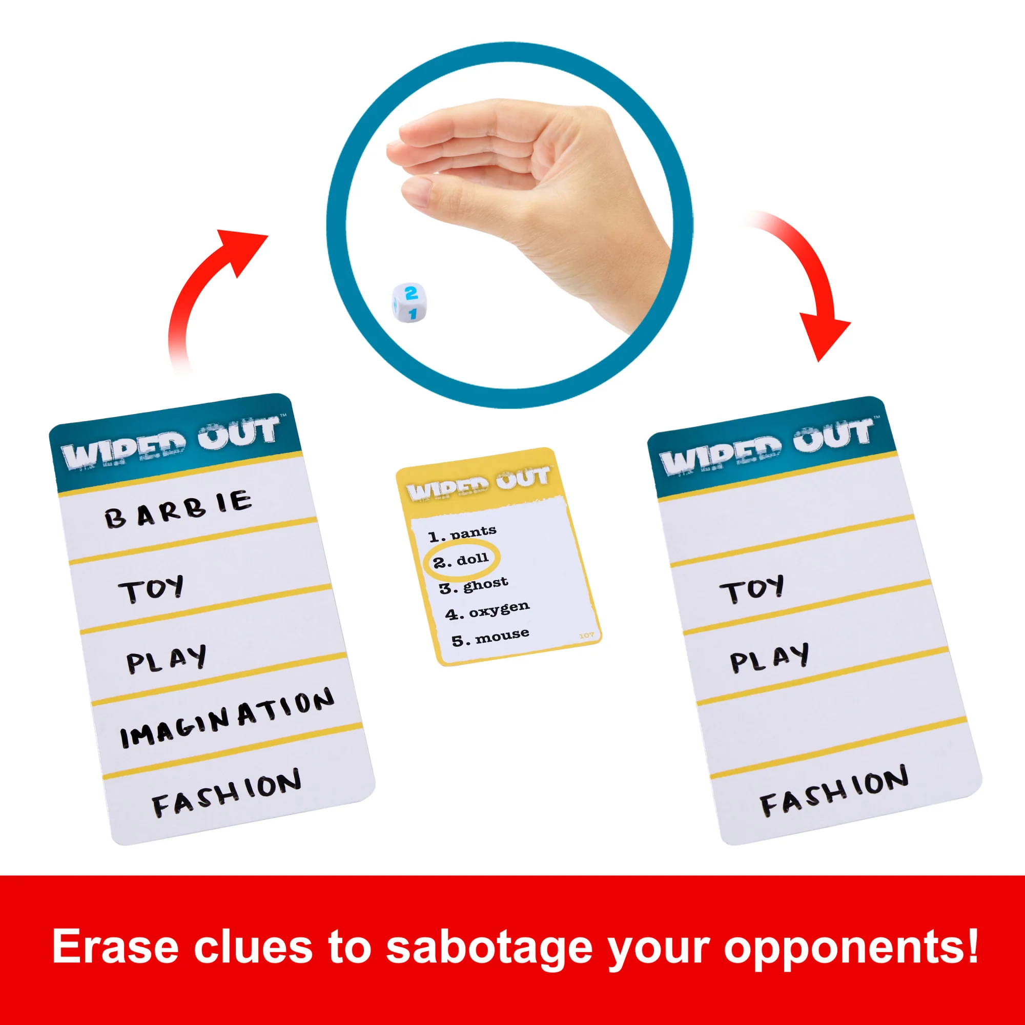 Wiped Out Party Game, Guessing Game For Families, Teens, Adults With Erasable Clues And Blackout Glasses For 3-6 Players - Image 3