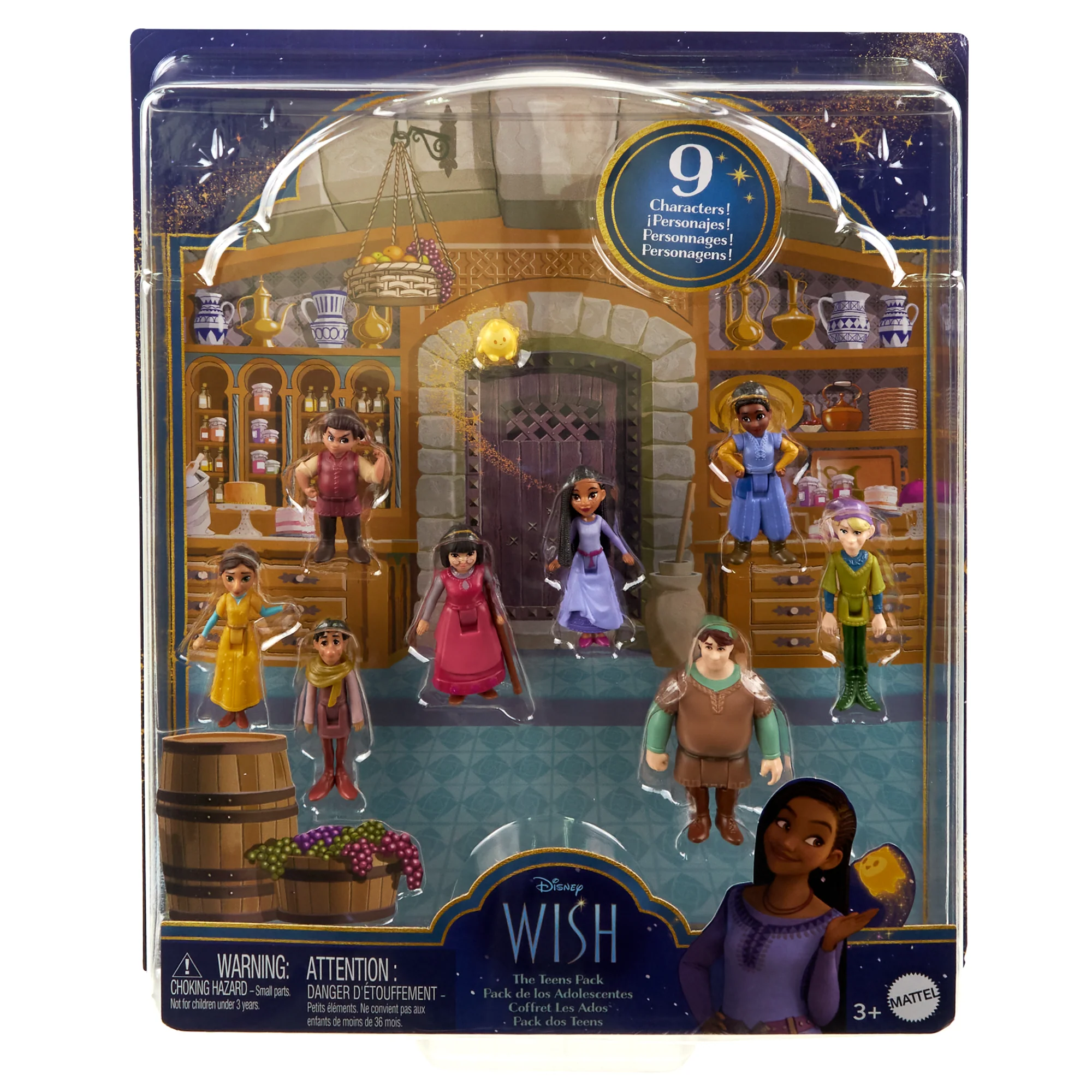 Disney's Wish The Teens Pack Of 8 Posable Mini Dolls & Star Figure - Image 6