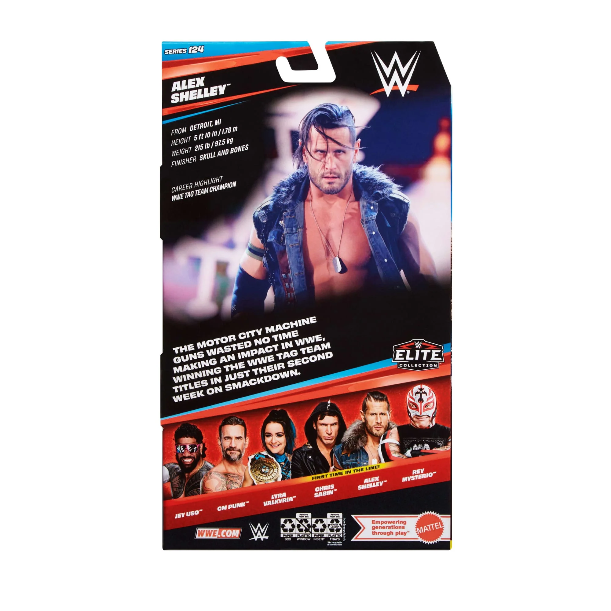 WWE Elite Alex Shelley Action Figure, Series #124, 6-Inch Collectible With Articulation & Accessories - Image 6