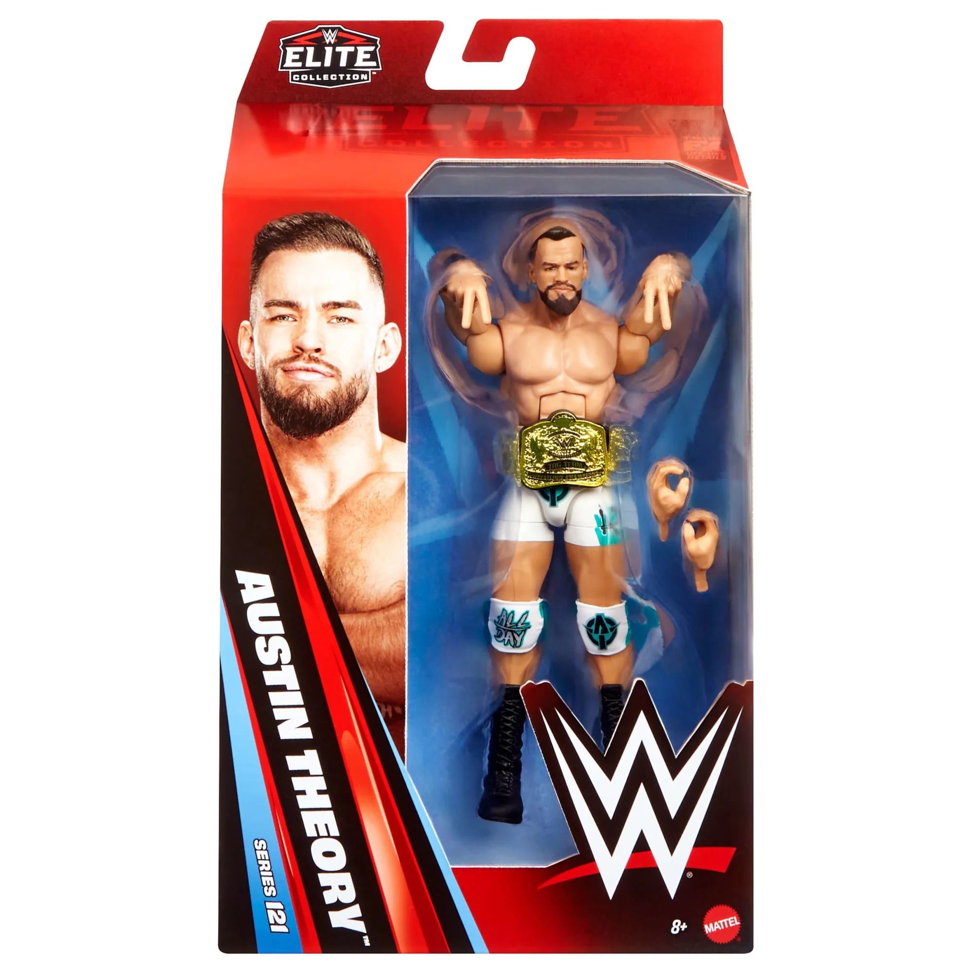 WWE Elite Austin Theory Action Figure, Series #121, 6-Inch Collectible With Accessories - Image 6