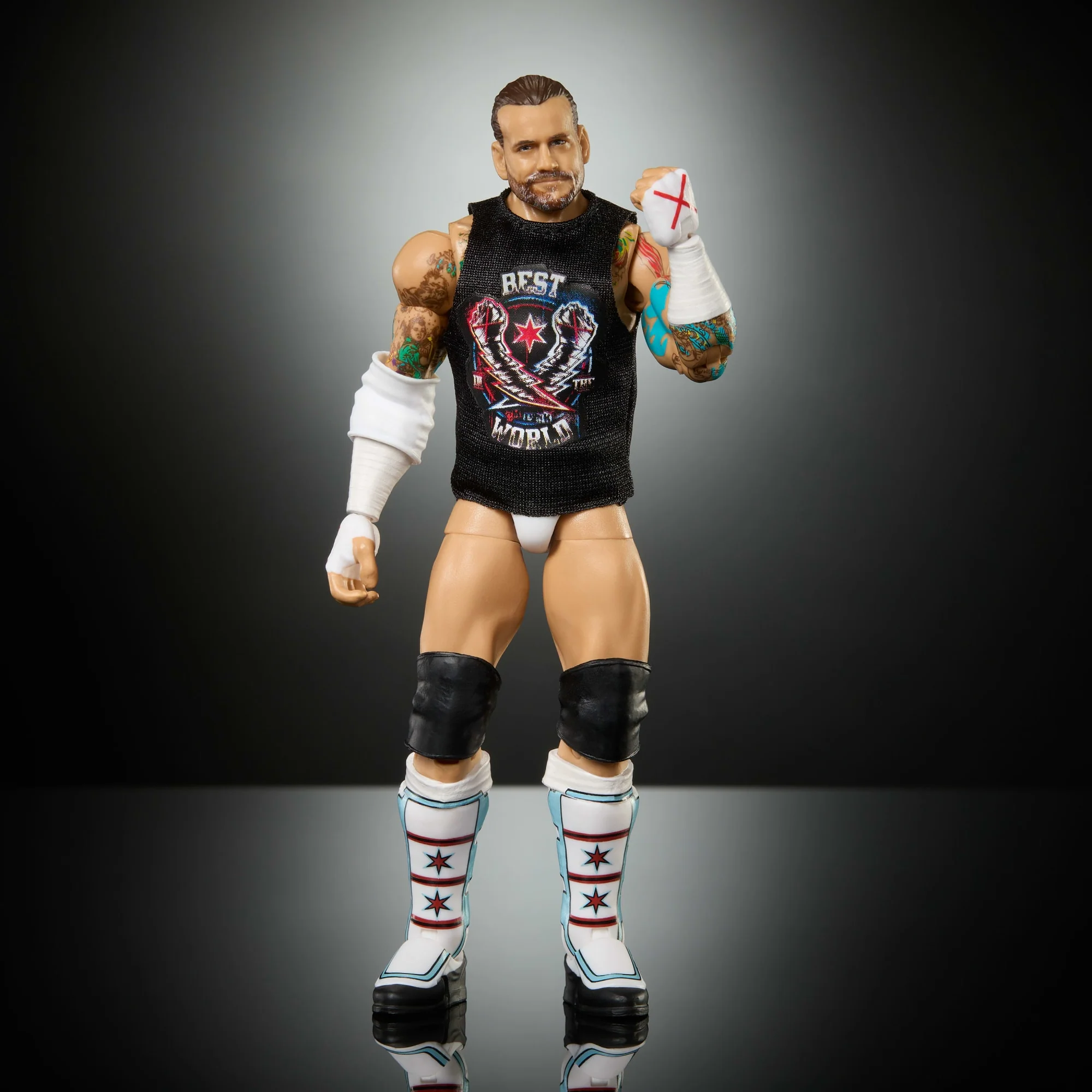 WWE Elite Cm Punk Action Figure, Greatest Hits 2025, 6-Inch Collectible Set With Accessories - Image 4