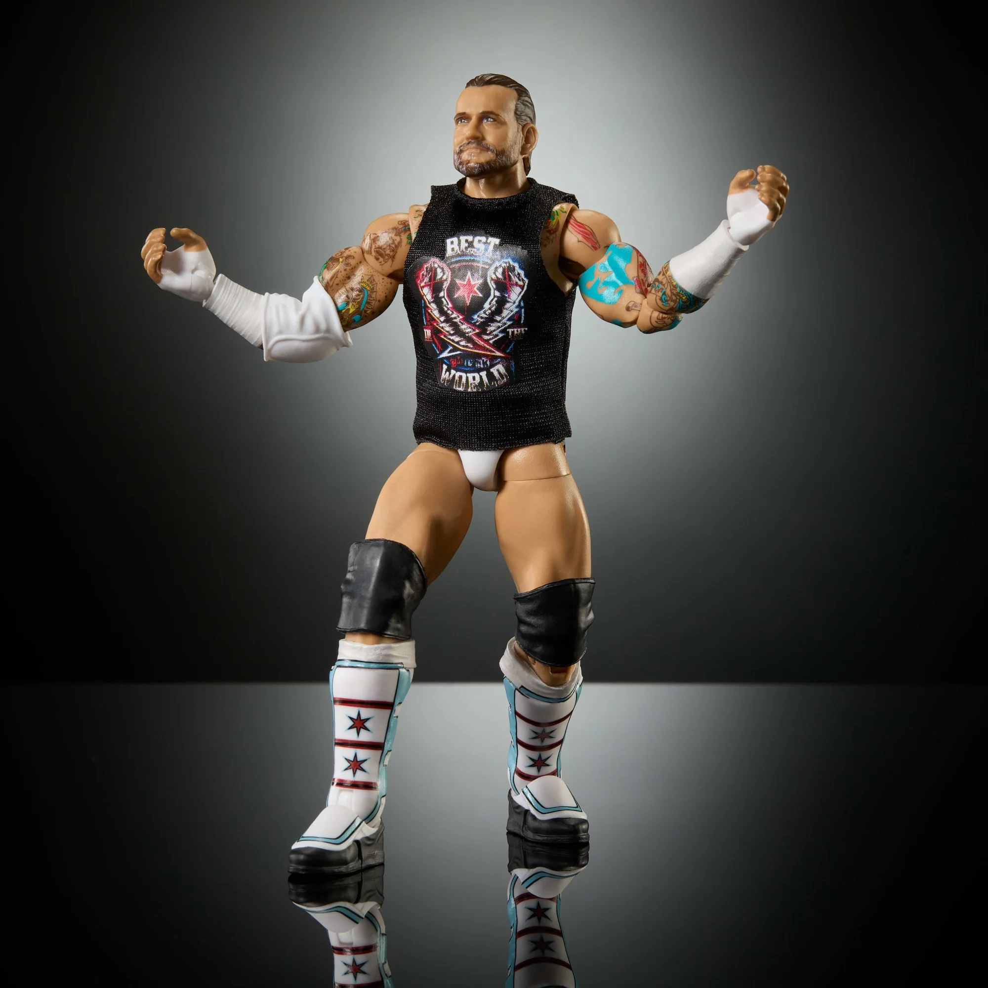 WWE Elite Cm Punk Action Figure, Greatest Hits 2025, 6-Inch Collectible Set With Accessories - Image 5