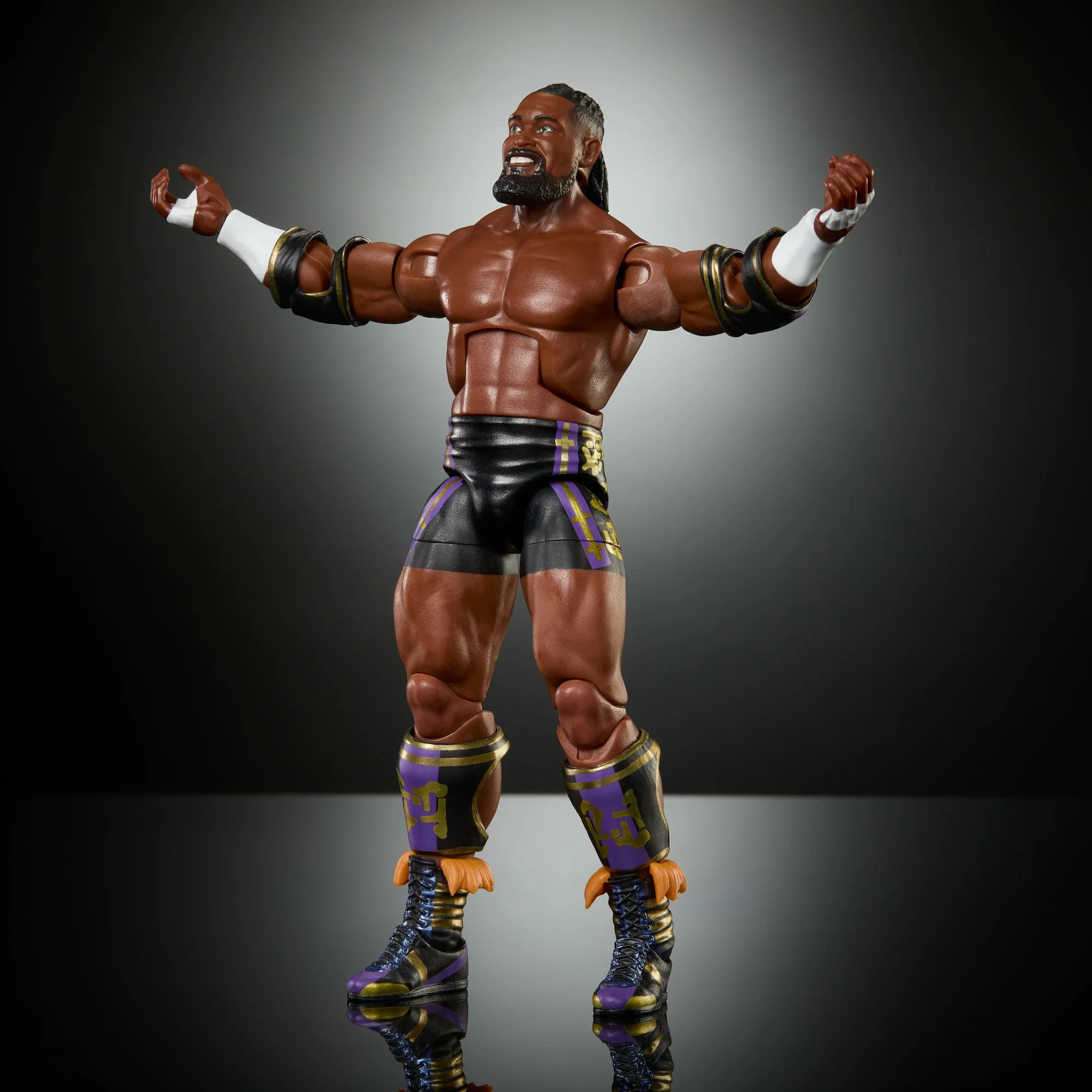 WWE Elite Oba Femi Action Figure, Series #121Set, 6-Inch Collectible With Accessories - Image 5