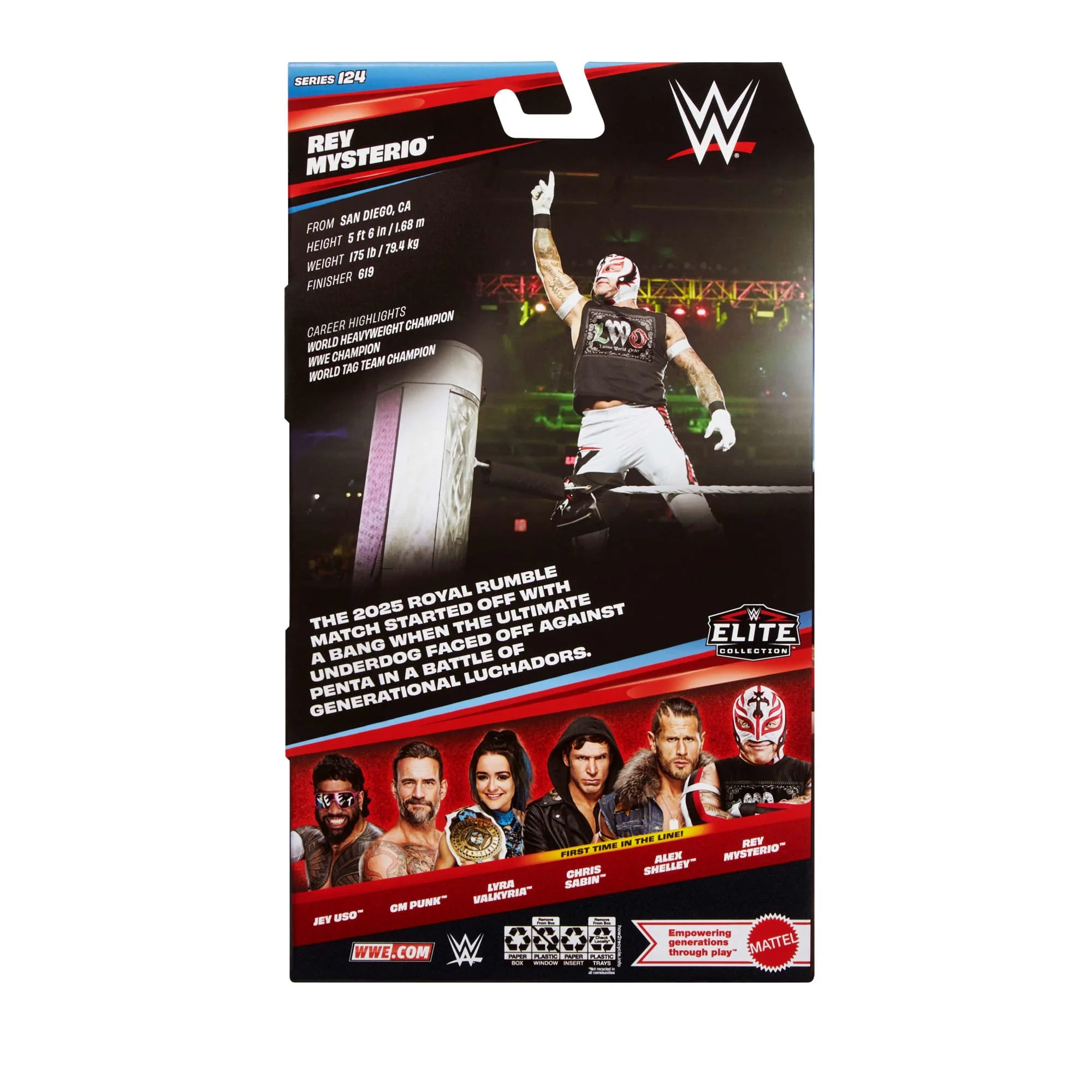 WWE Elite Rey Mysterio Action Figure, Series #125 Set, 6-Inch Collectible With Articulation & Accessories - Image 6