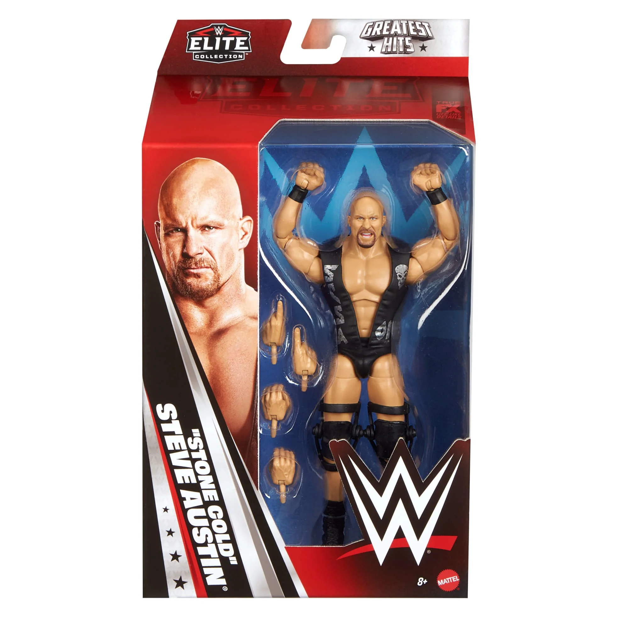 WWE Elite Stone Cold Steve Austin Action Figure, Greatest Hits 2025 Set, 6-Inch Collectible & Accessories - Image 6