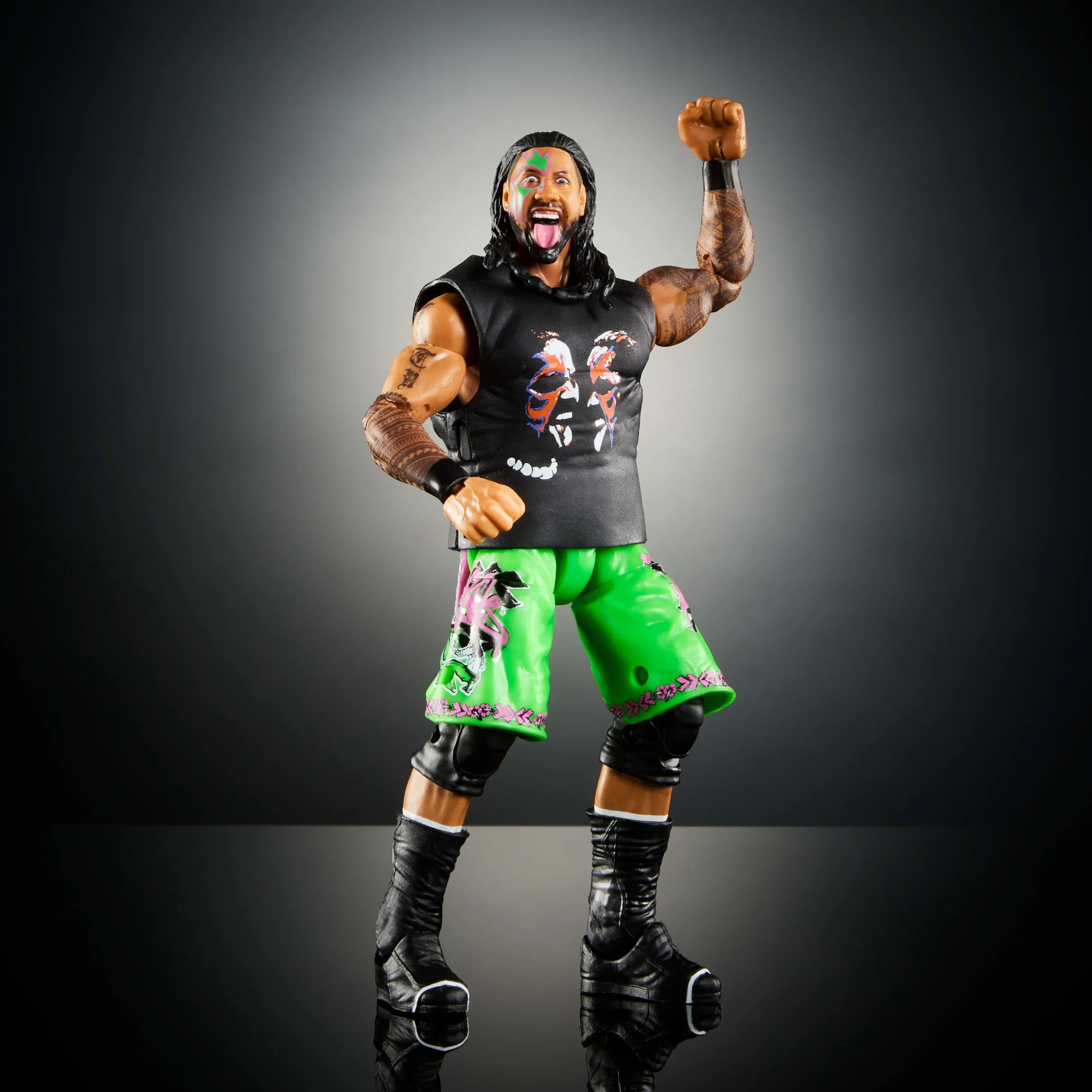 WWE Figura de Acción Elite Jimmy Uso verde - Image 5
