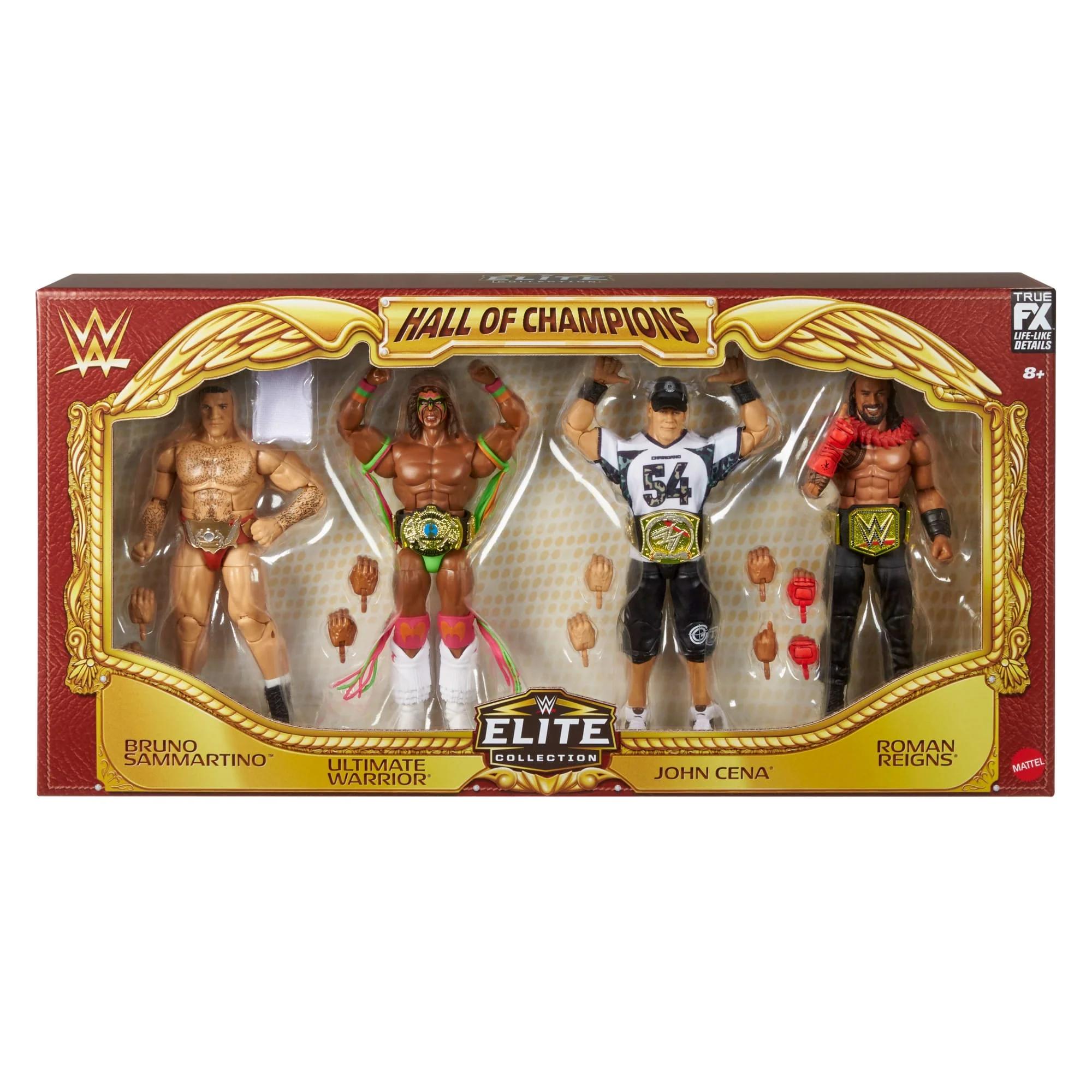 Mattel WWE Hall Of Champions 4-Pack Action Figures & Accessories, 6-inch Collectibles Set - Image 2