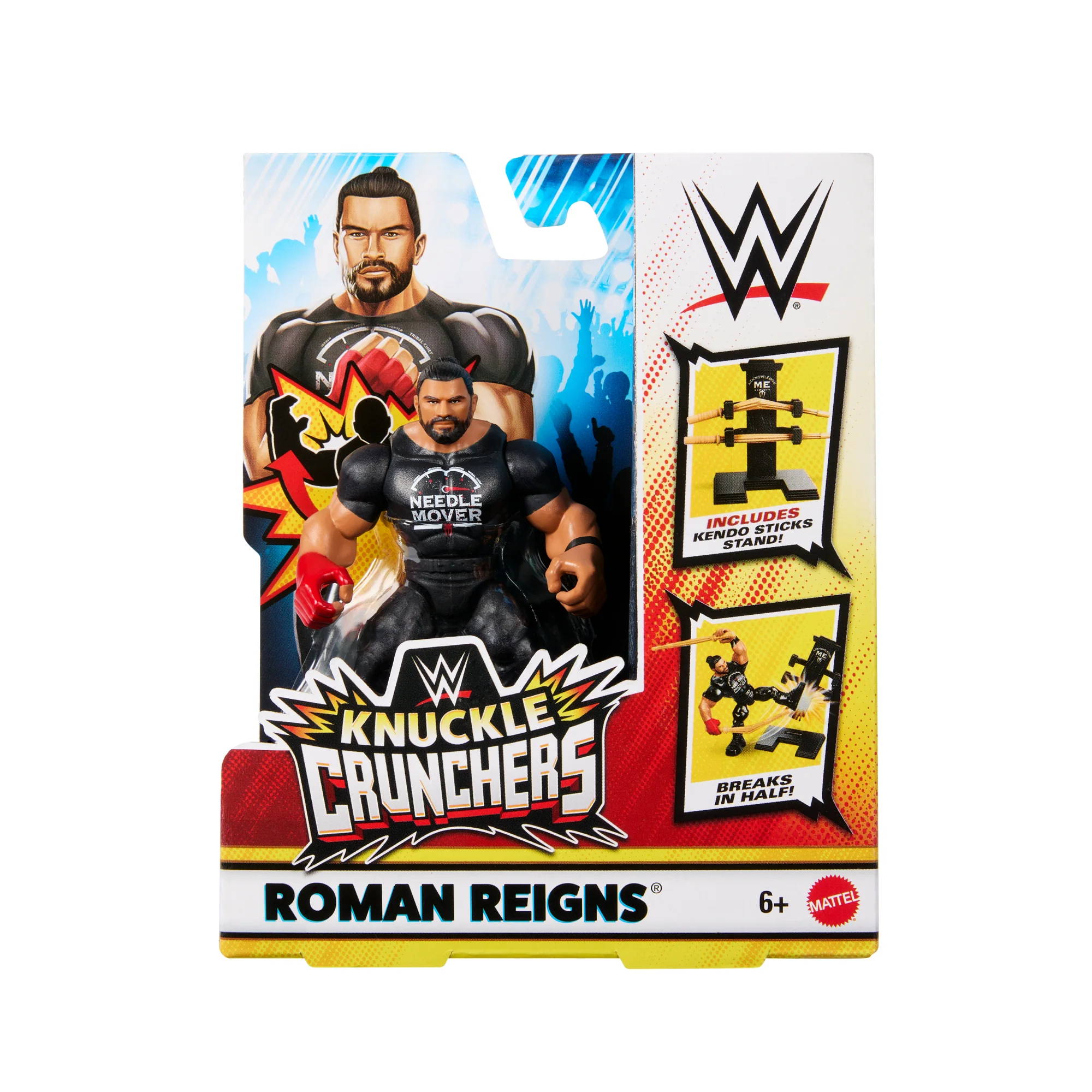 WWE Action Figure Knuckle Crunchers Roman Reigns With Battle Accessory - Image 2
