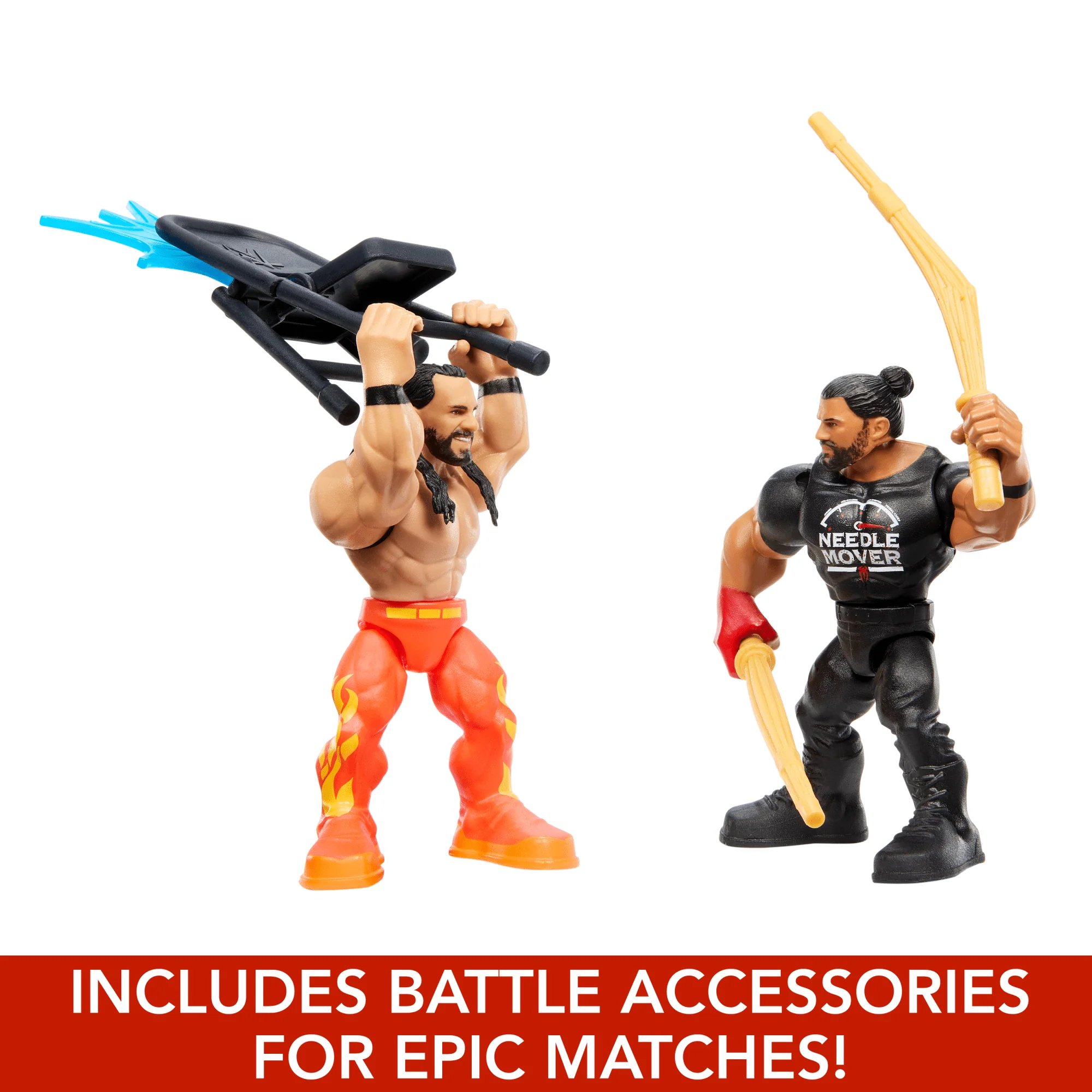 WWE Action Figure Knuckle Crunchers Roman Reigns With Battle Accessory - Image 4